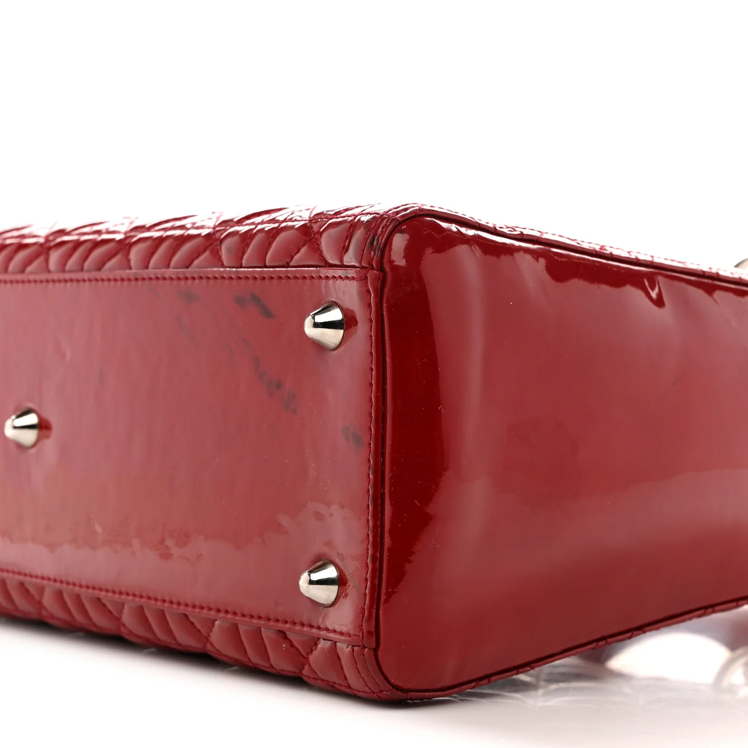 Patent Cannage Large Lady Dior Red - Image 10