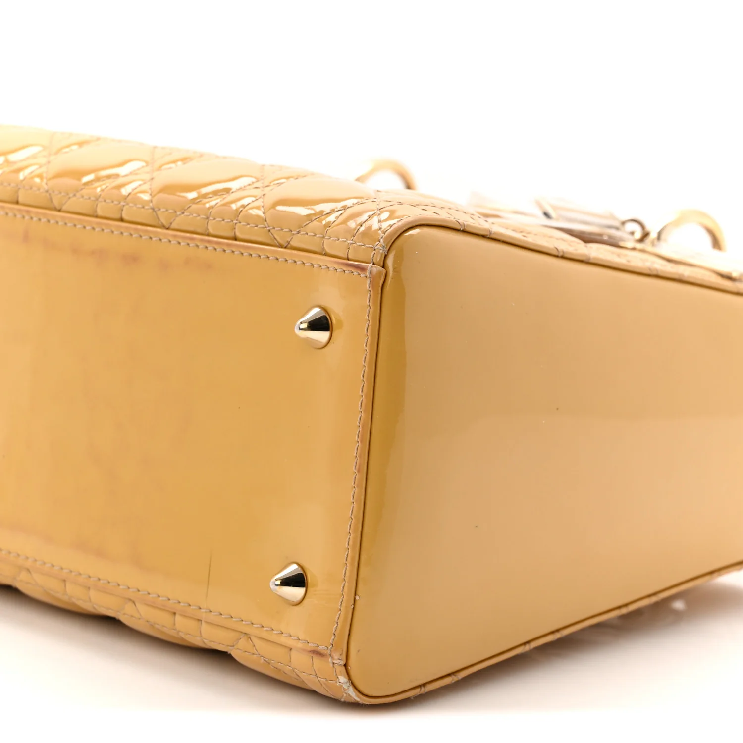 Patent Cannage Medium Lady Dior Beige - Image 10