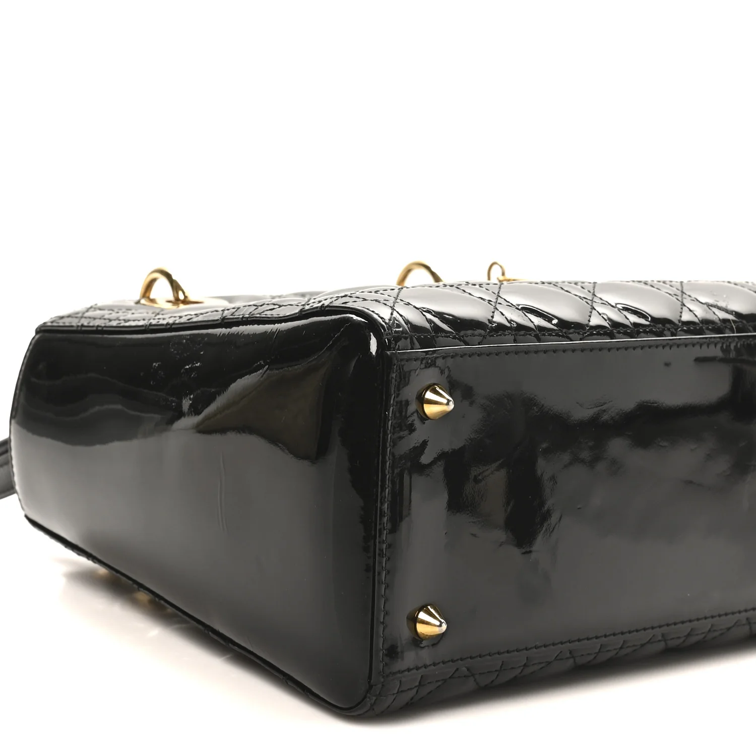 Patent Cannage Medium Lady Dior Black - Image 9