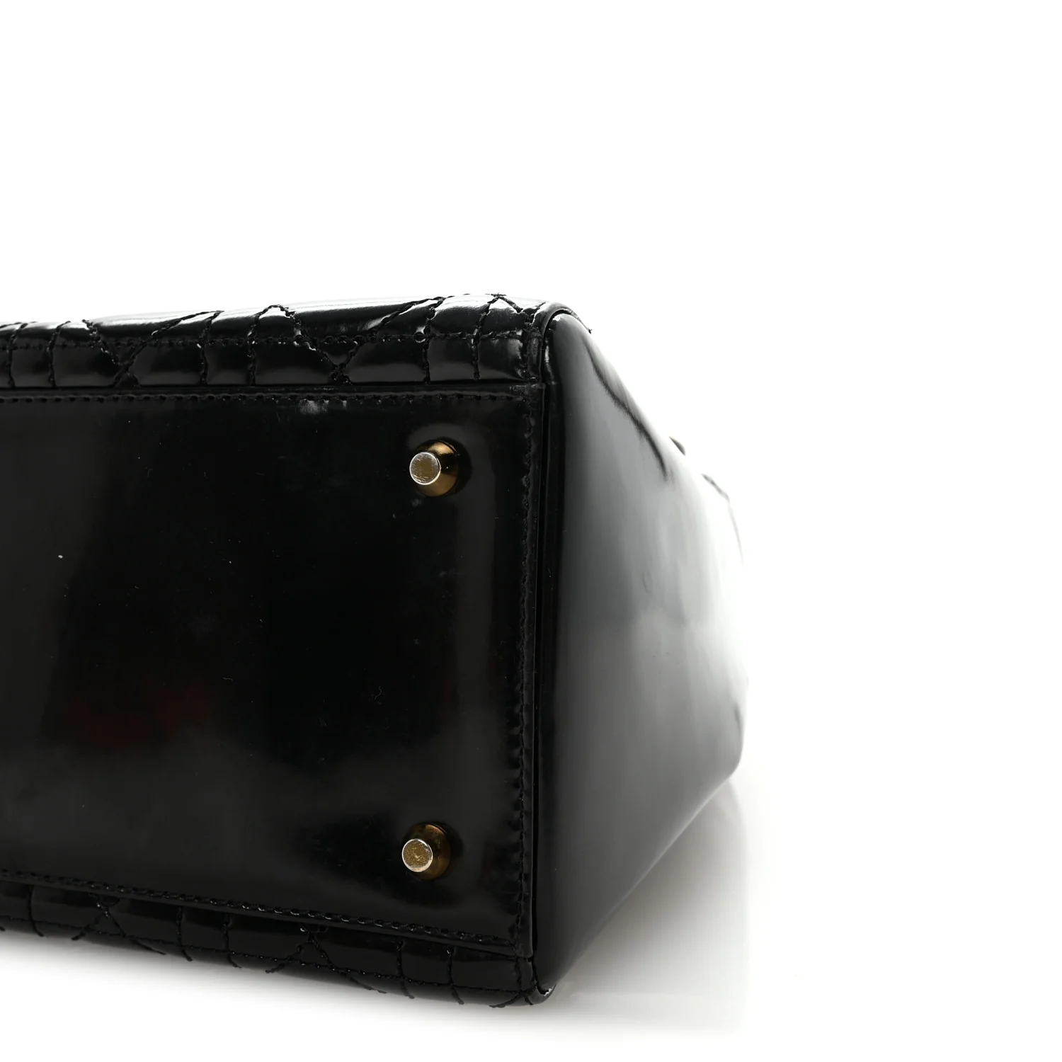 Patent Cannage Medium Lady Dior Black - Image 10