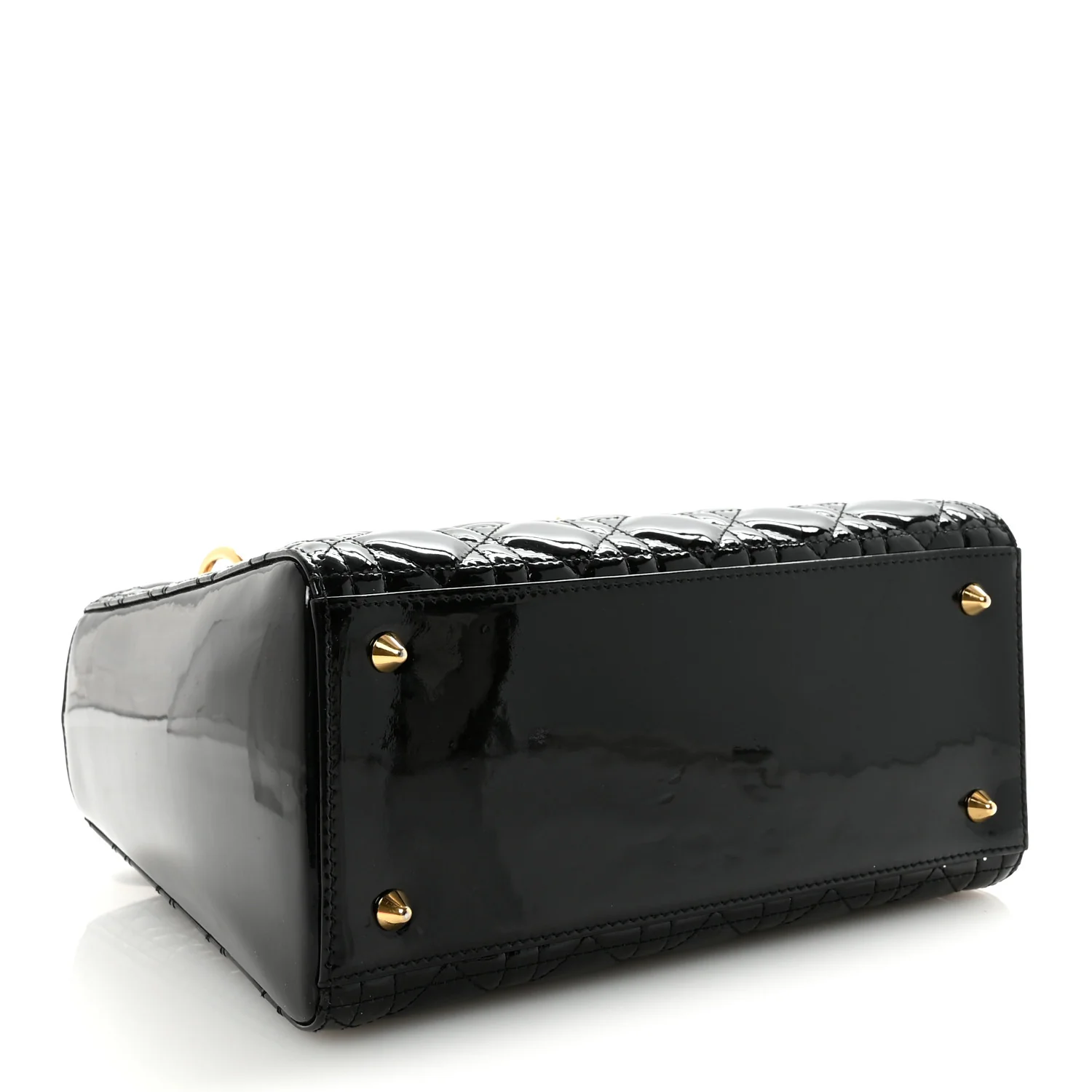 Patent Cannage Medium Lady Dior Black - Image 4