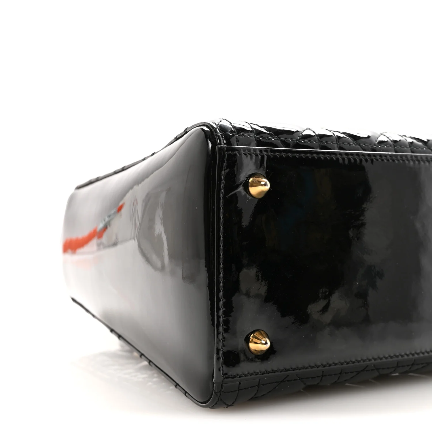 Patent Cannage Medium Lady Dior Black - Image 8