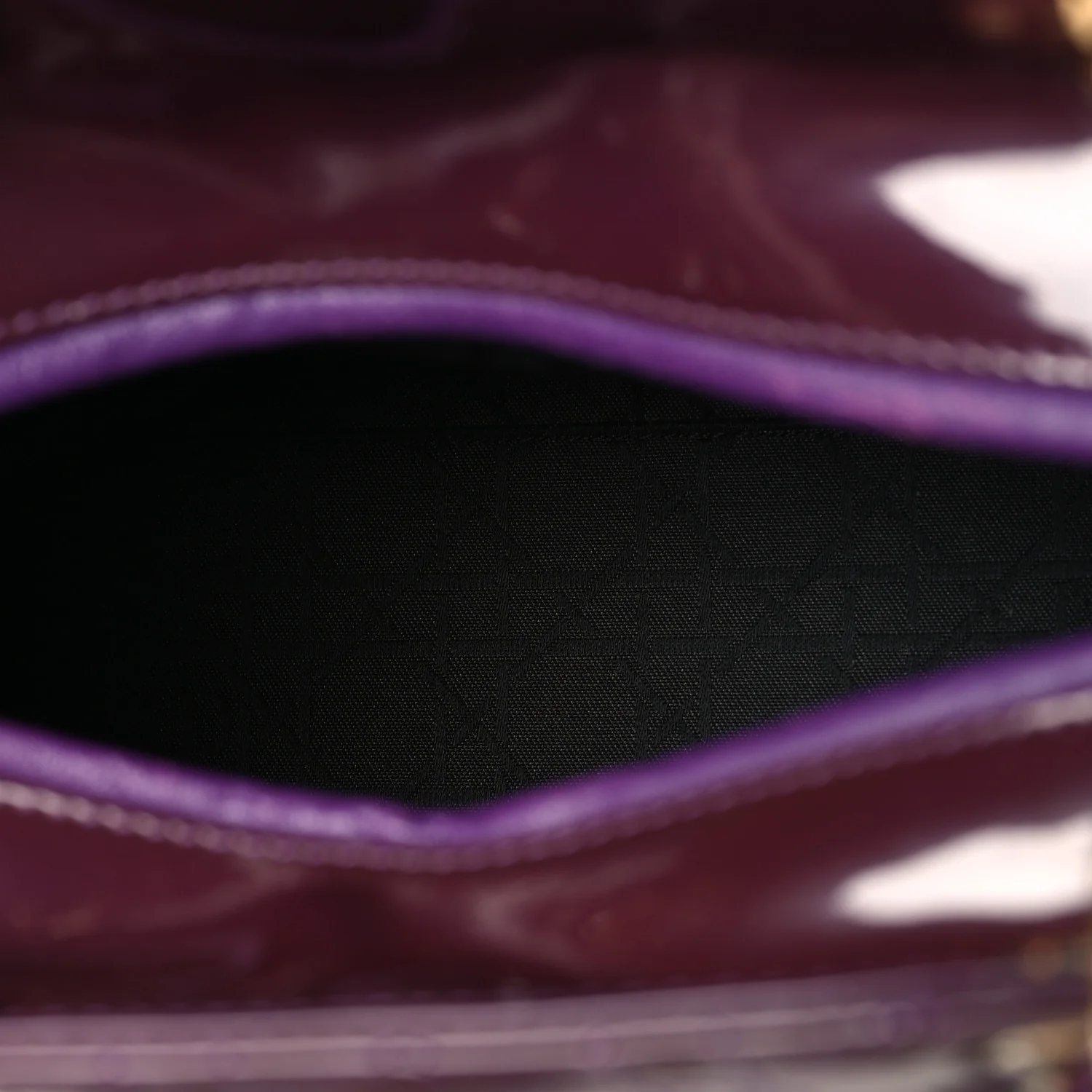 Patent Cannage Medium Lady Dior Purple - Image 5