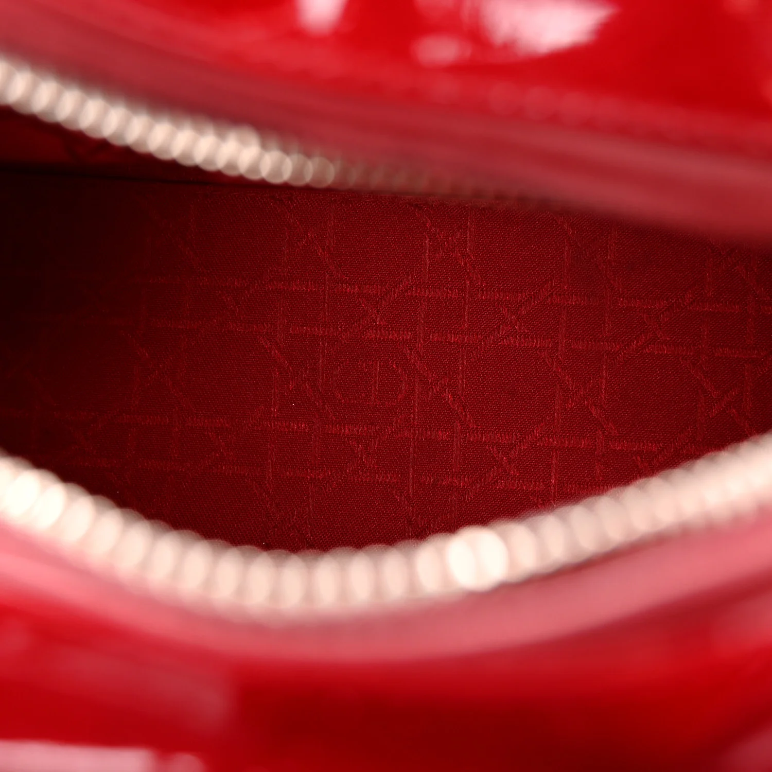 Patent Cannage Medium Lady Dior Red - Image 5