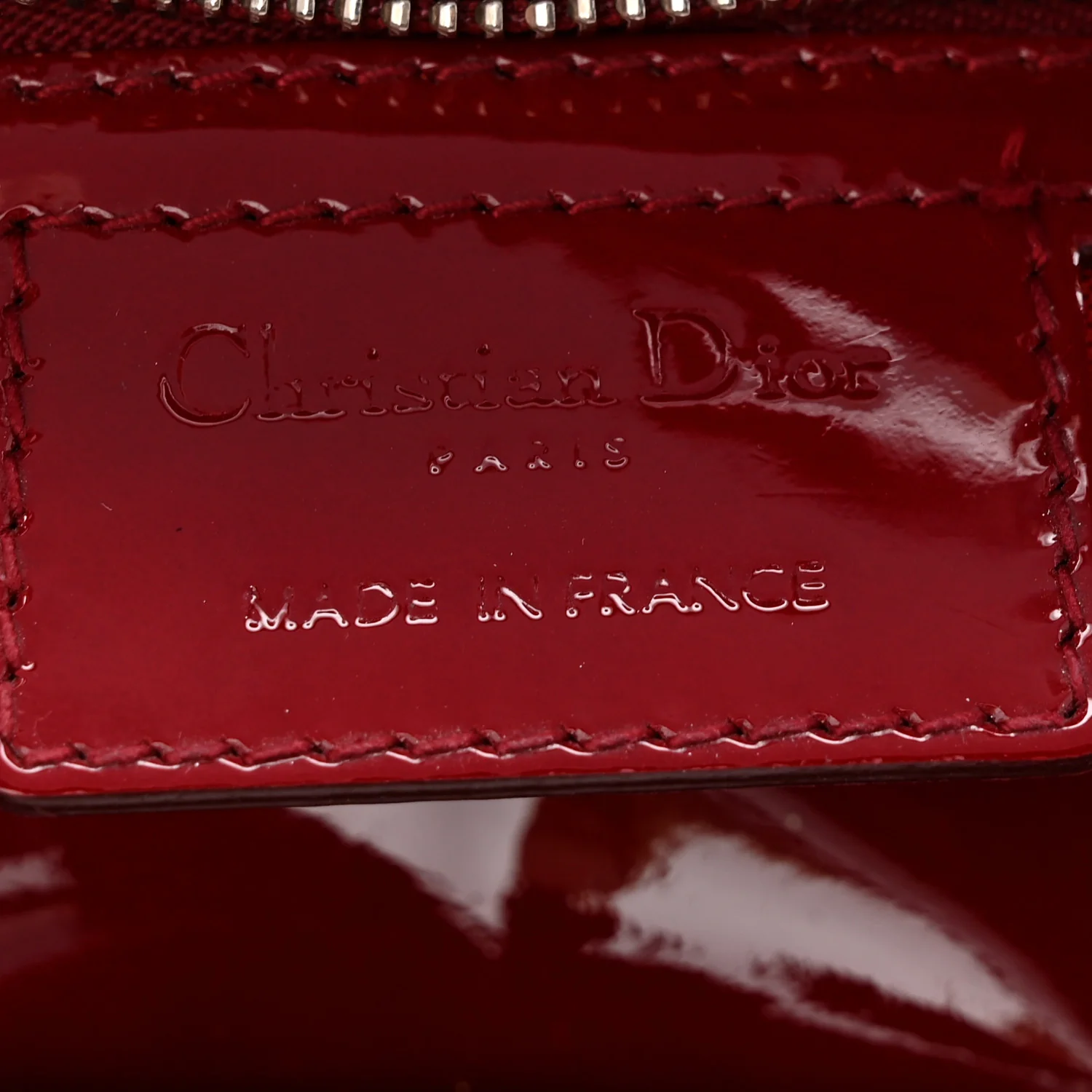 Patent Cannage Medium Lady Dior Red - Image 6