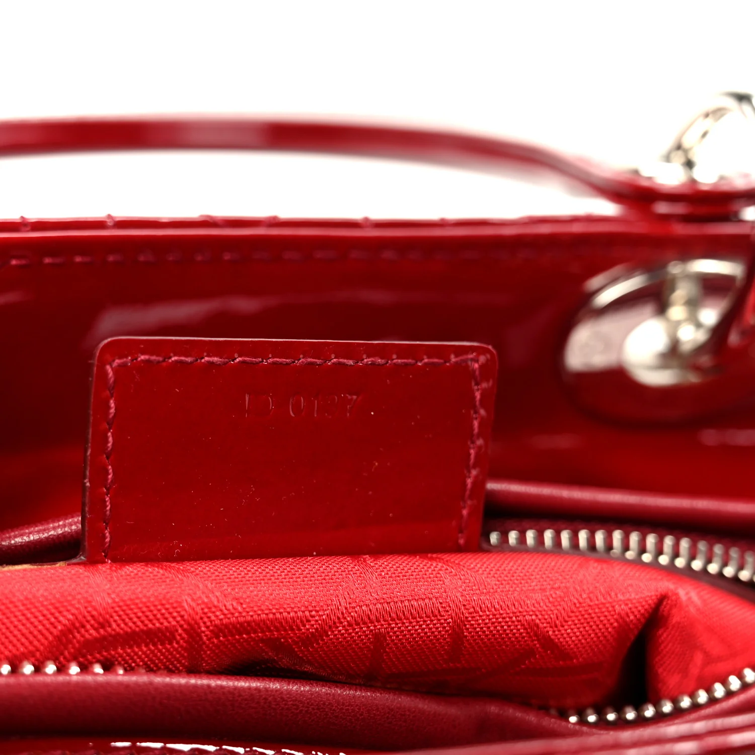 Patent Cannage Medium Lady Dior Red - Image 7