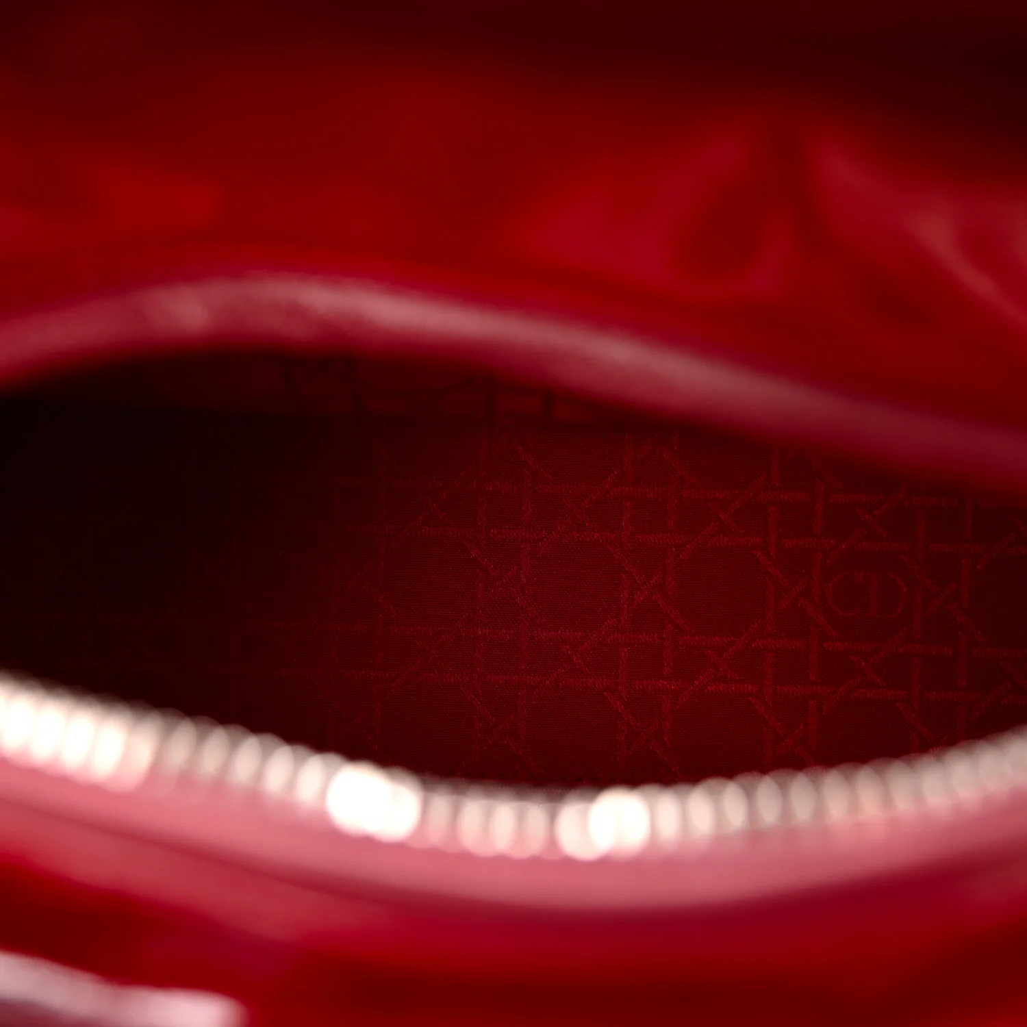 Patent Cannage Medium Lady Dior Red - Image 5
