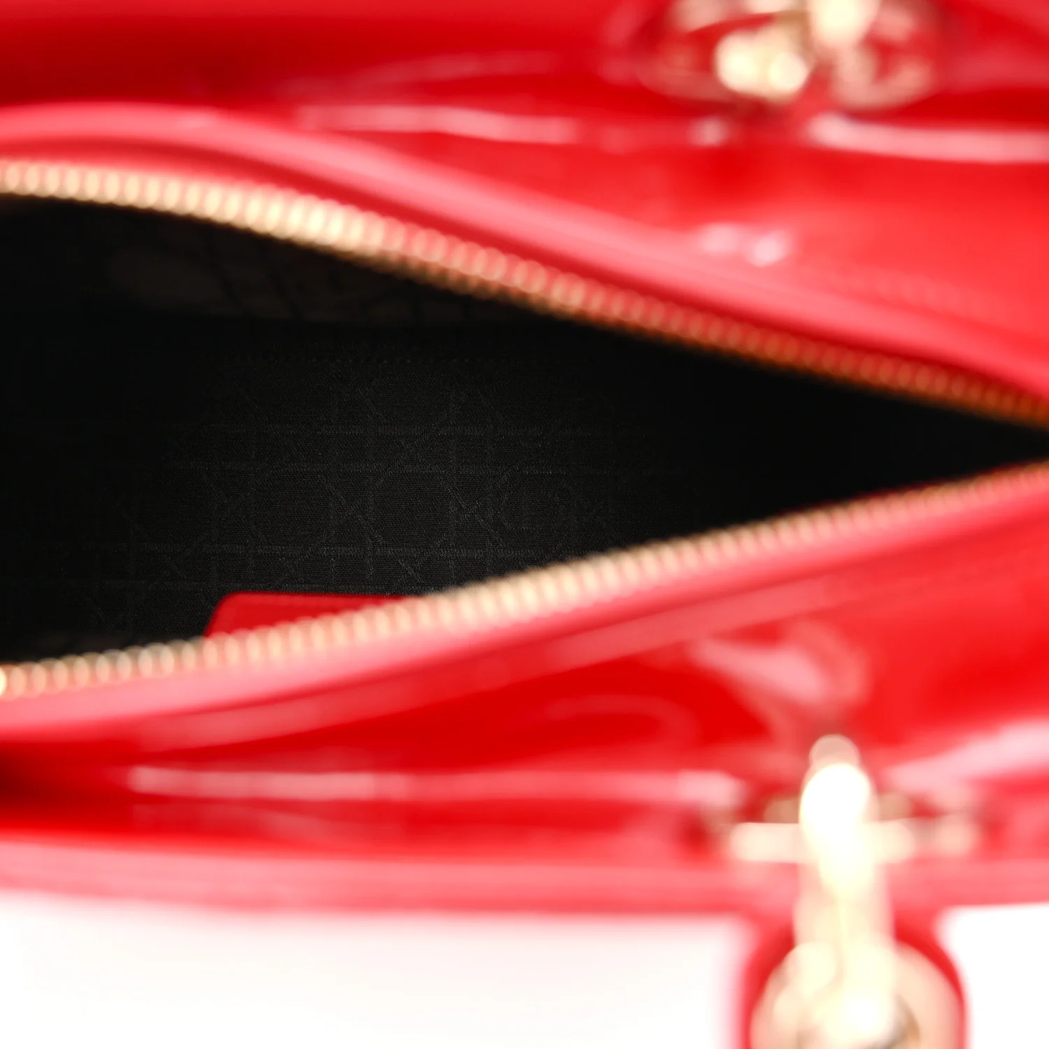 Patent Cannage Medium Lady Dior Red - Image 5