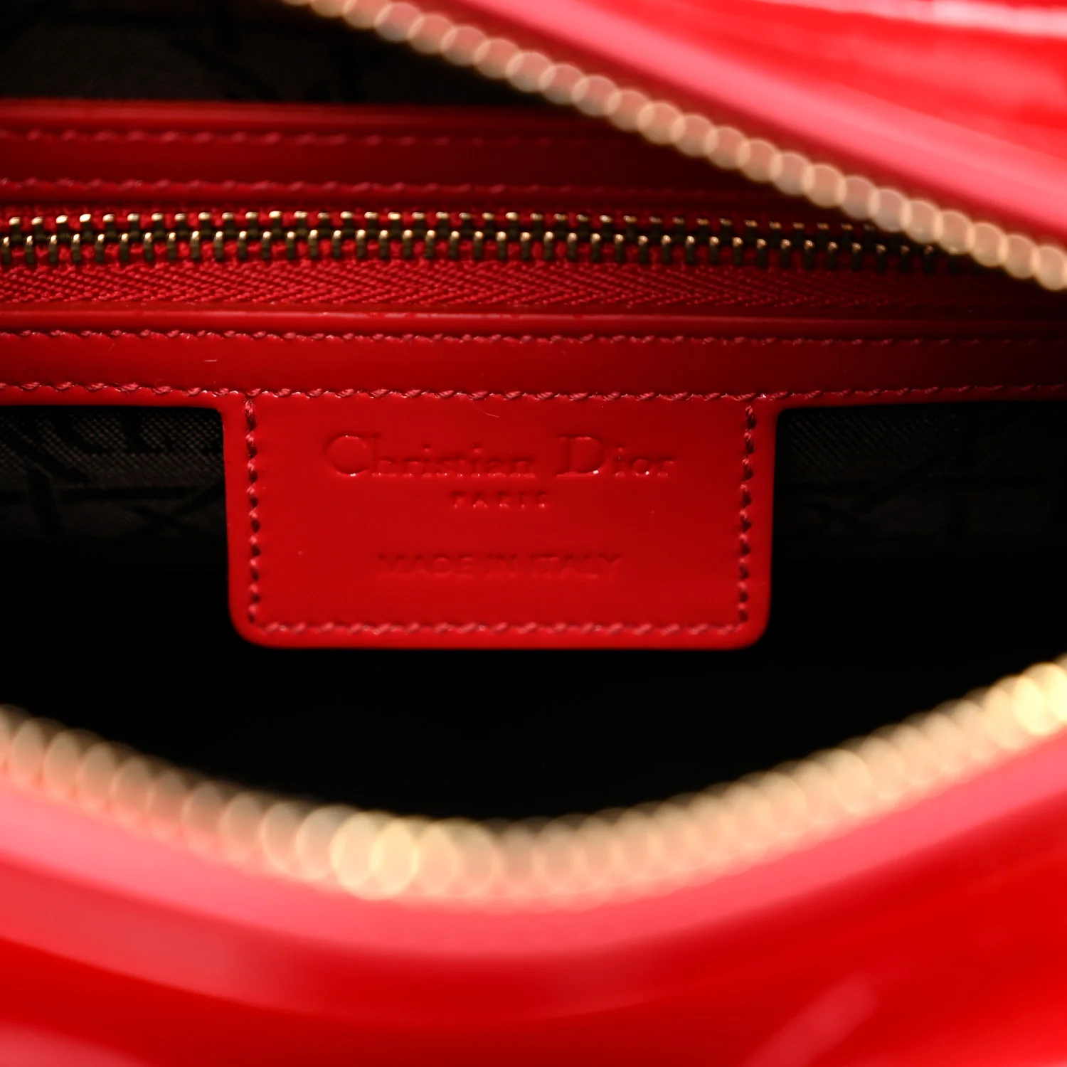 Patent Cannage Medium Lady Dior Red - Image 6