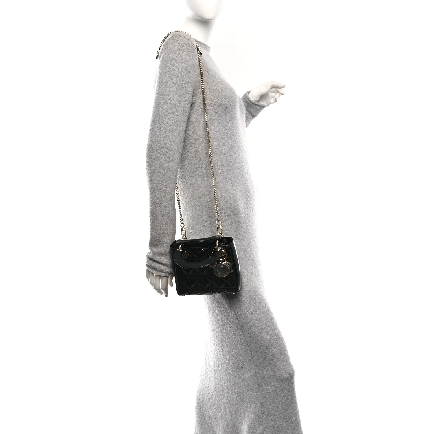 Patent Cannage Mini Lady Dior Black - Image 2