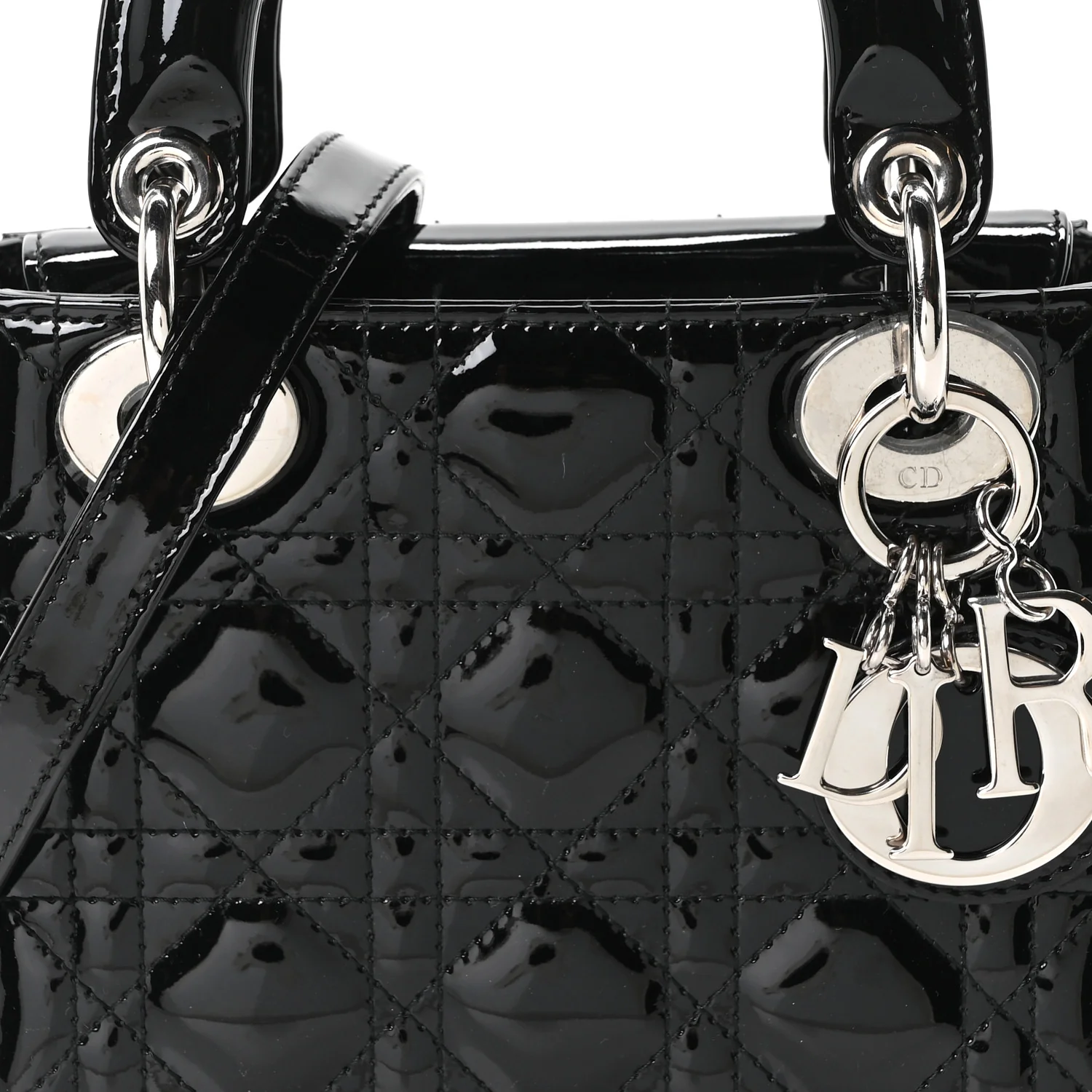 Patent Cannage Mini Lady Dior Black - Image 7