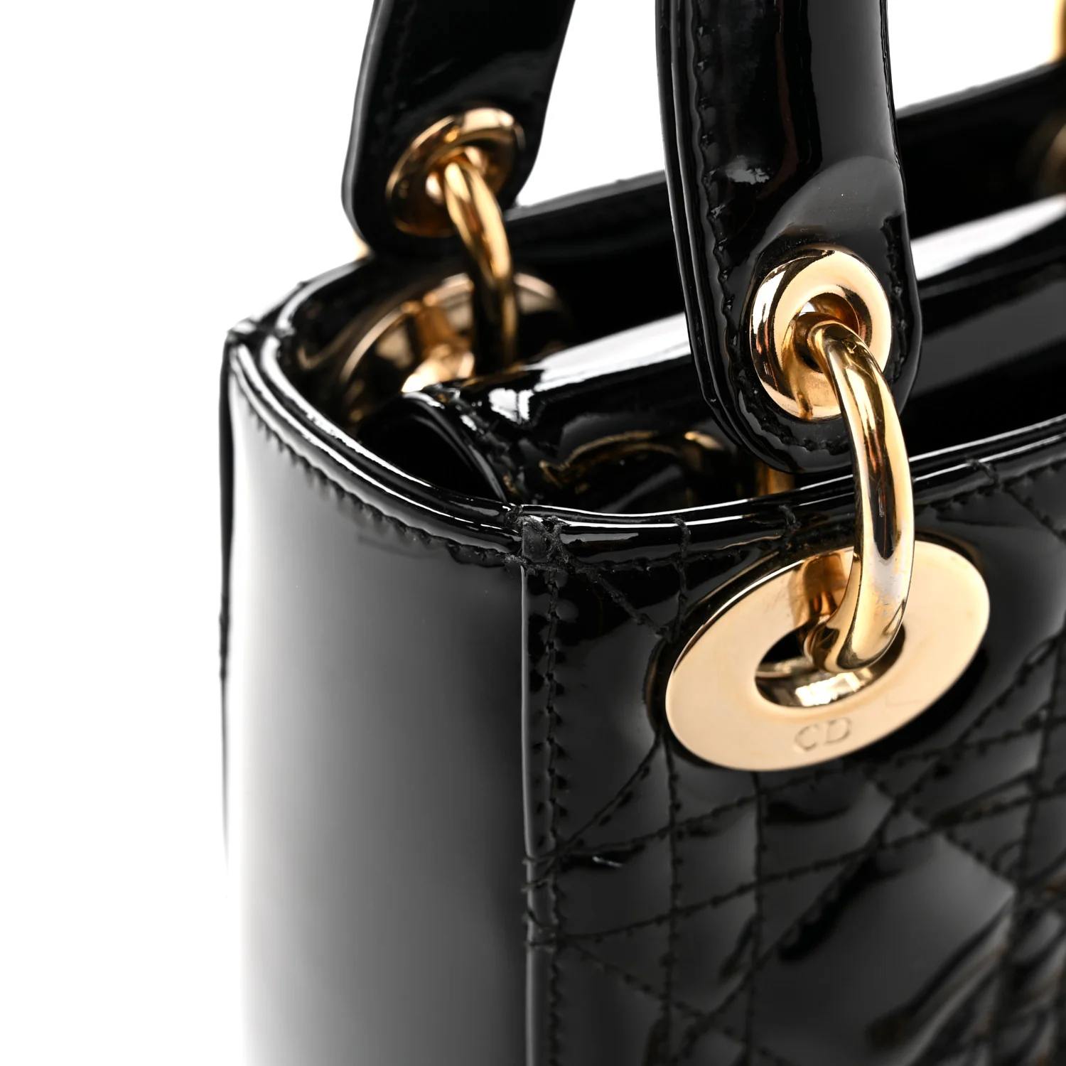 Patent Cannage Mini Lady Dior Black - Image 12