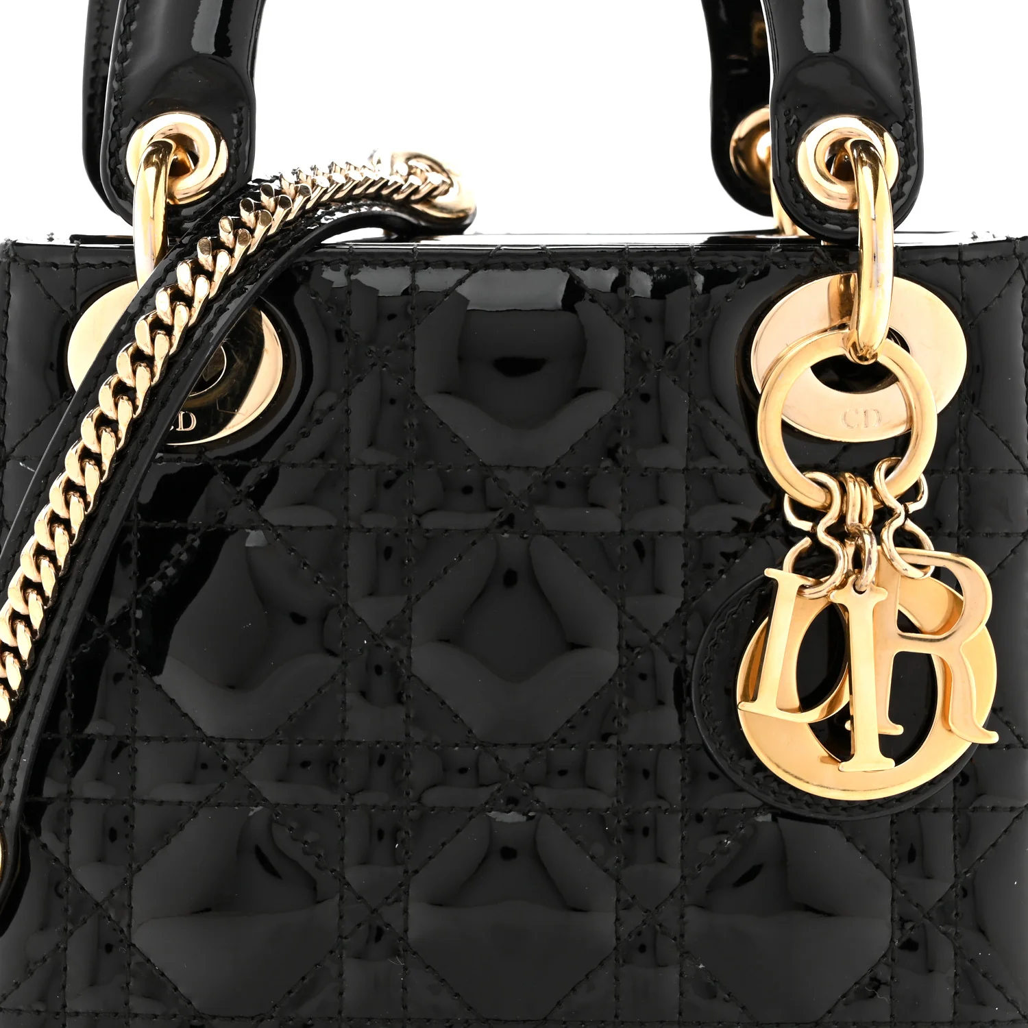 Patent Cannage Mini Lady Dior Black - Image 8