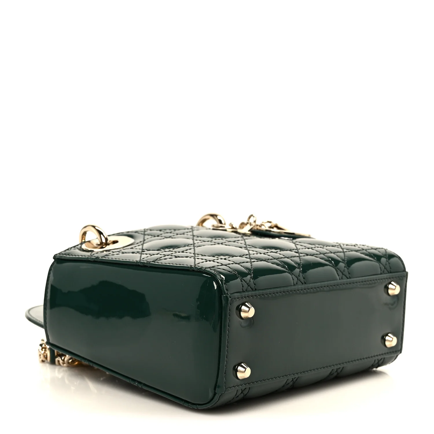 Patent Cannage Mini Lady Dior Pine Green - Image 4