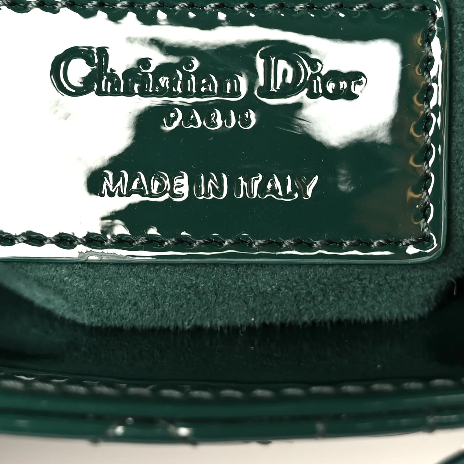 Patent Cannage Mini Lady Dior Pine Green - Image 6