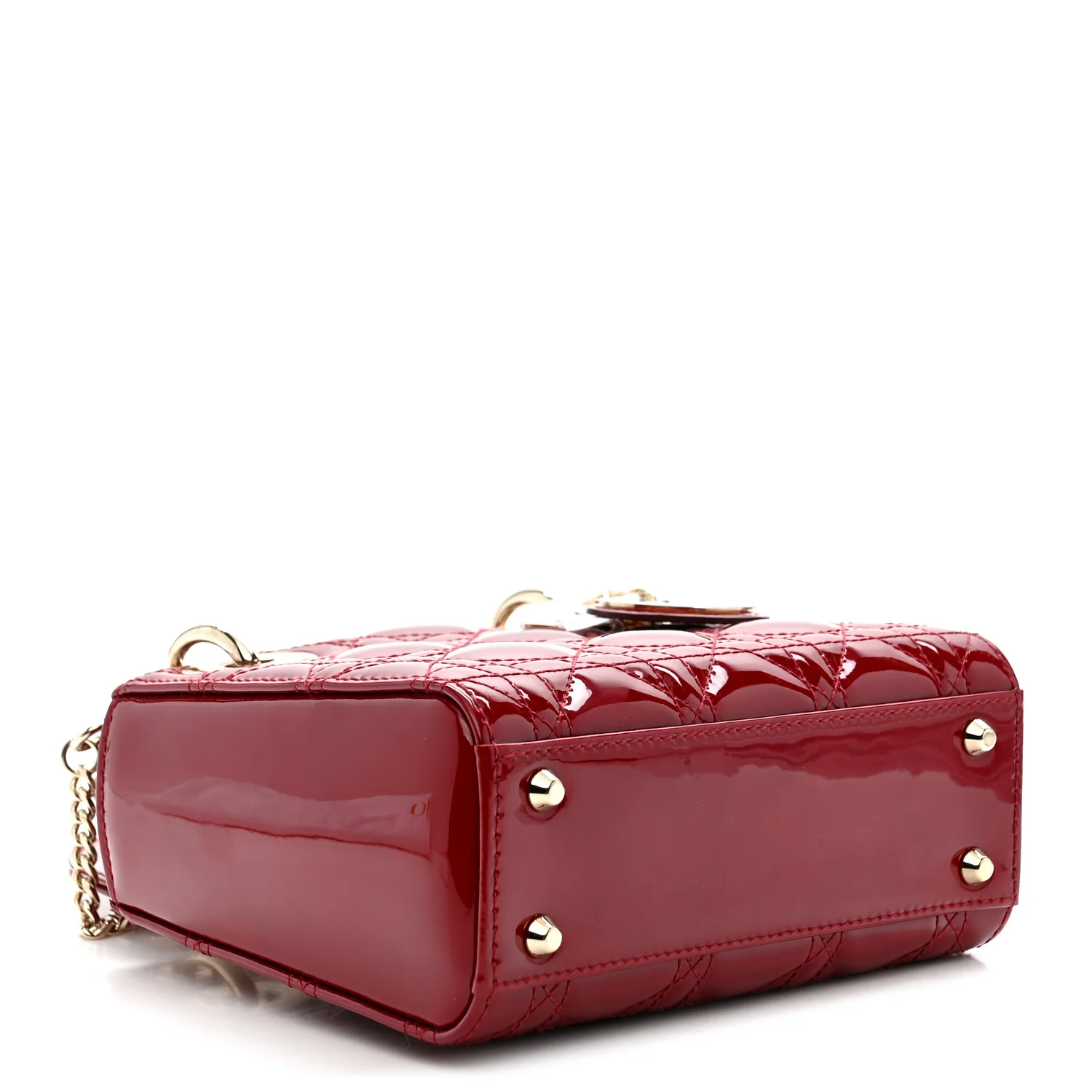 Patent Cannage Mini Lady Dior Red - Image 4