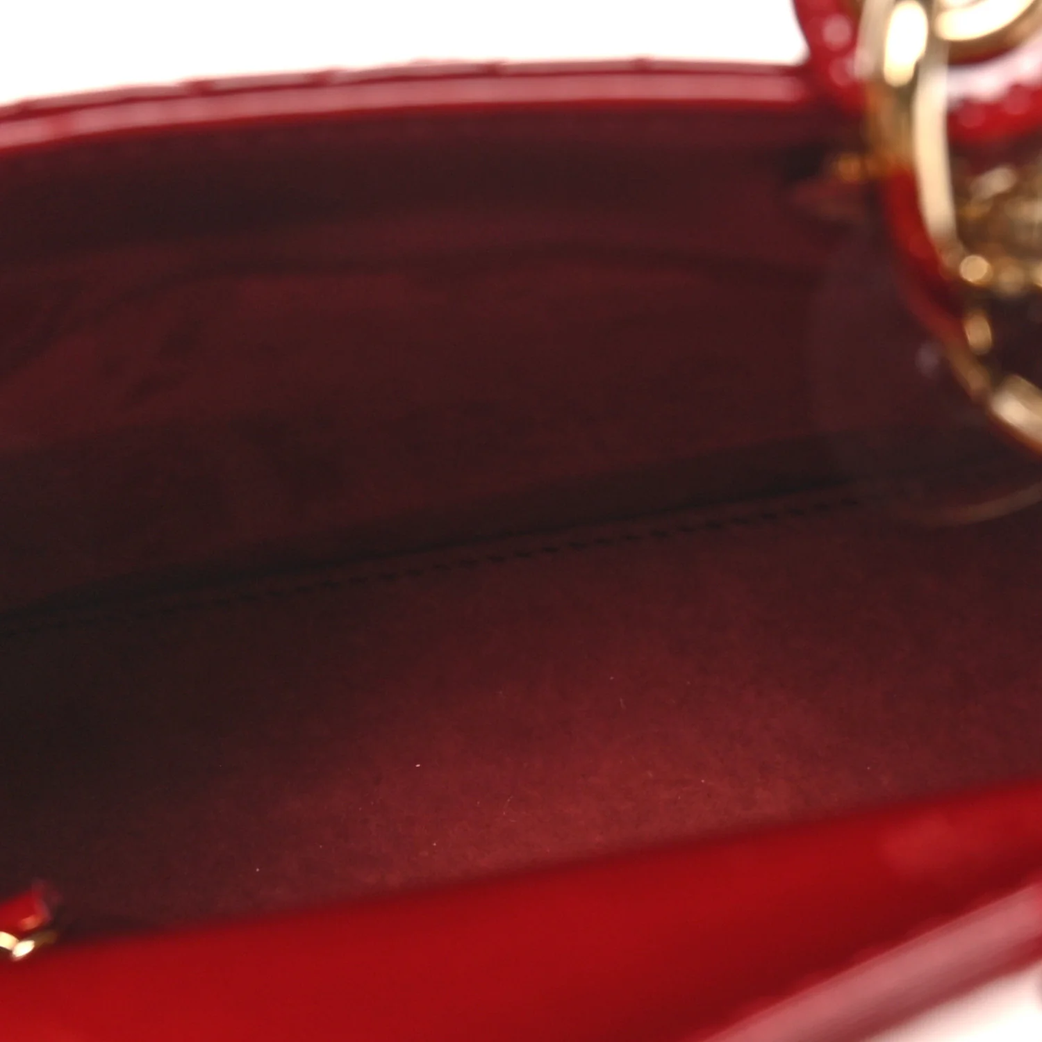Patent Cannage Mini Lady Dior Red - Image 5