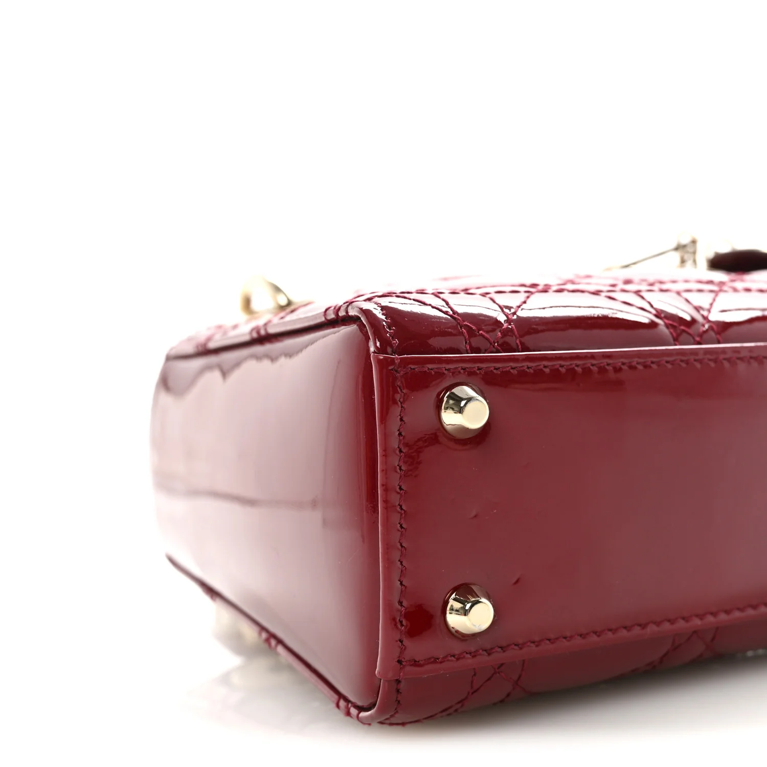 Patent Cannage Mini Lady Dior Red - Image 8