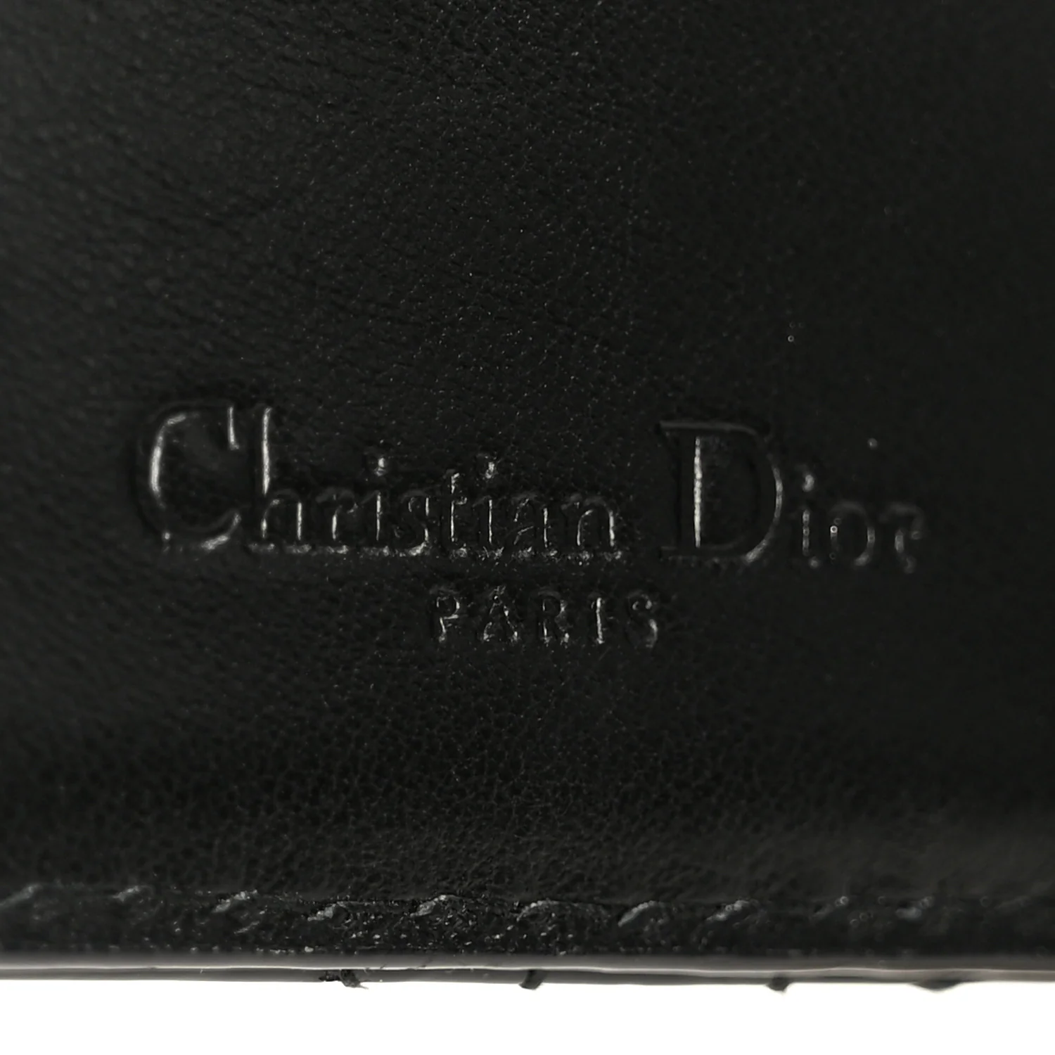 Patent Cannage Small Lady Dior Flap Card Holder Black - Image 7