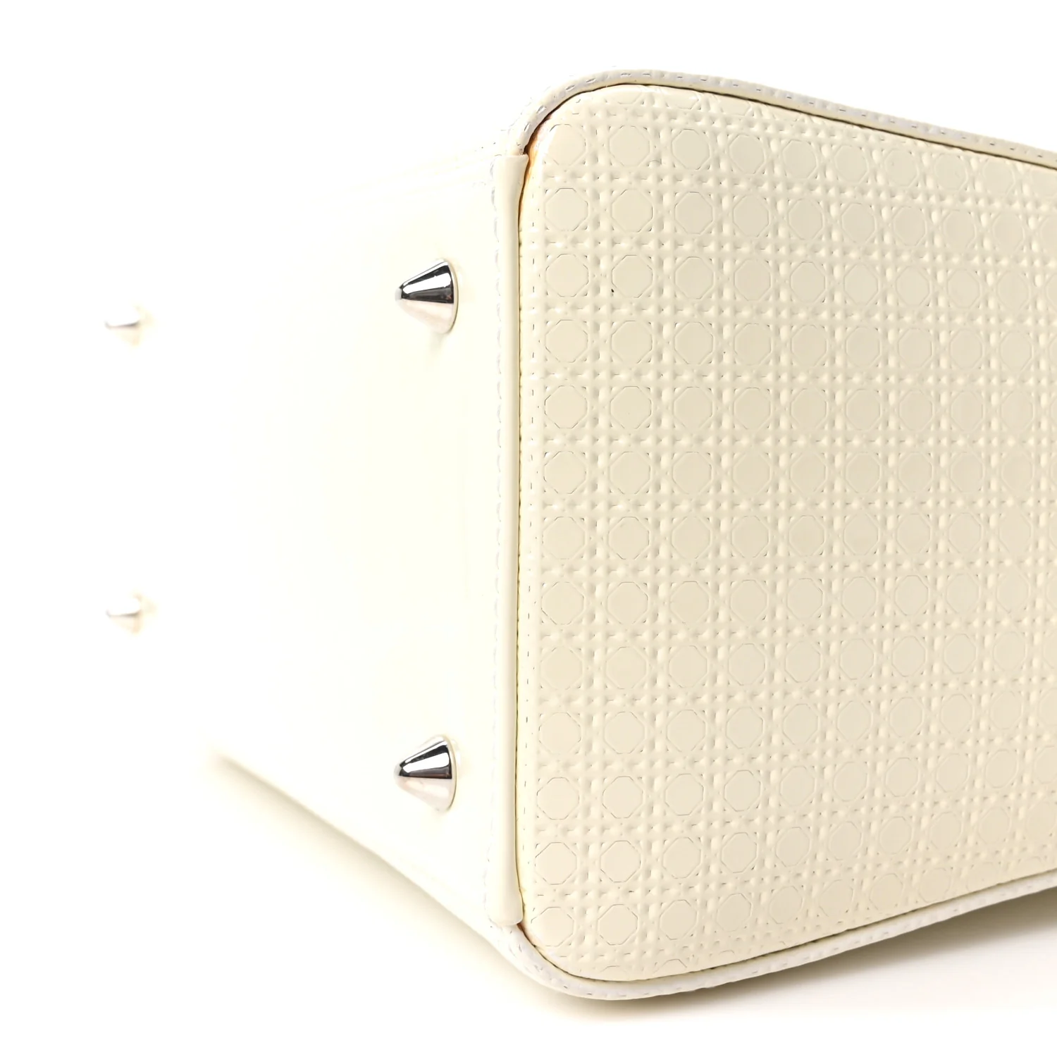 Patent Micro-Cannage Medium Lady Dior White - Image 10