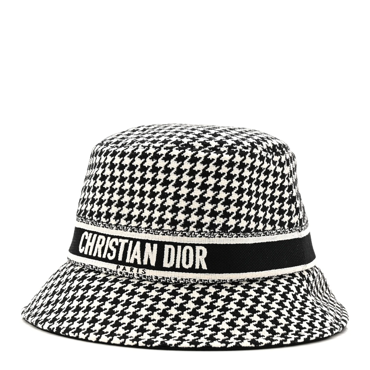 Pied De Poule Bucket Hat 57 Black White