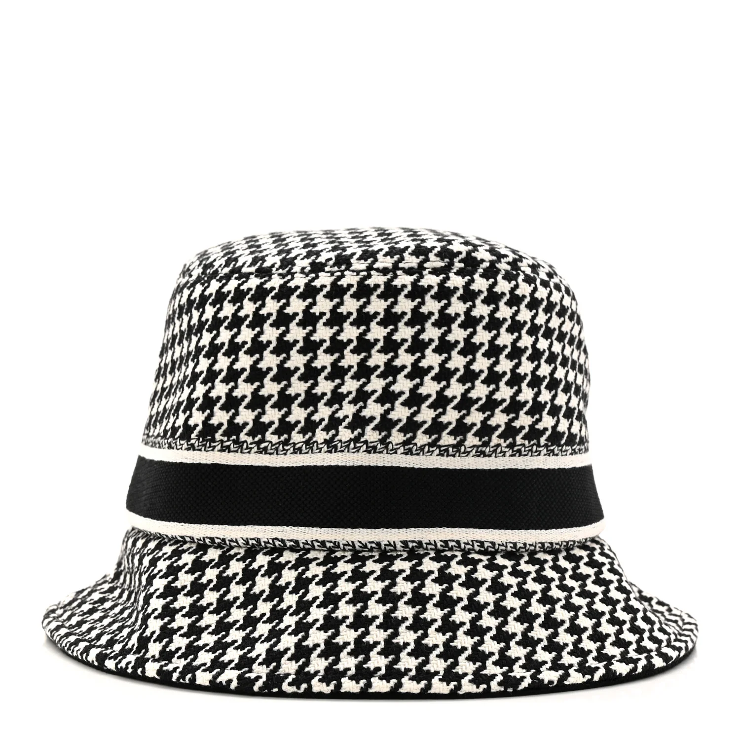 Pied De Poule Bucket Hat 57 Black White - Image 6