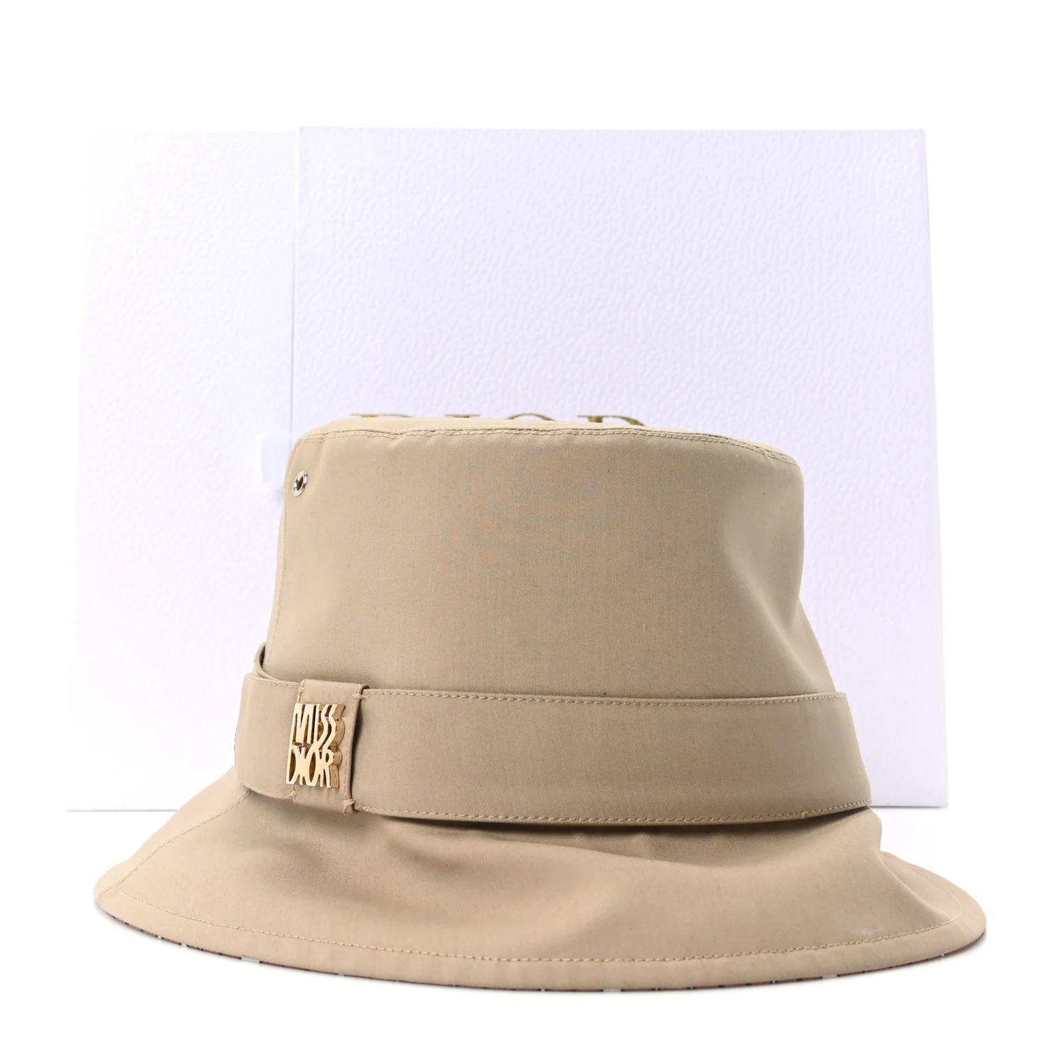 Polyester Cotton Miss Dior Bucket Hat 57 Beige - Image 9