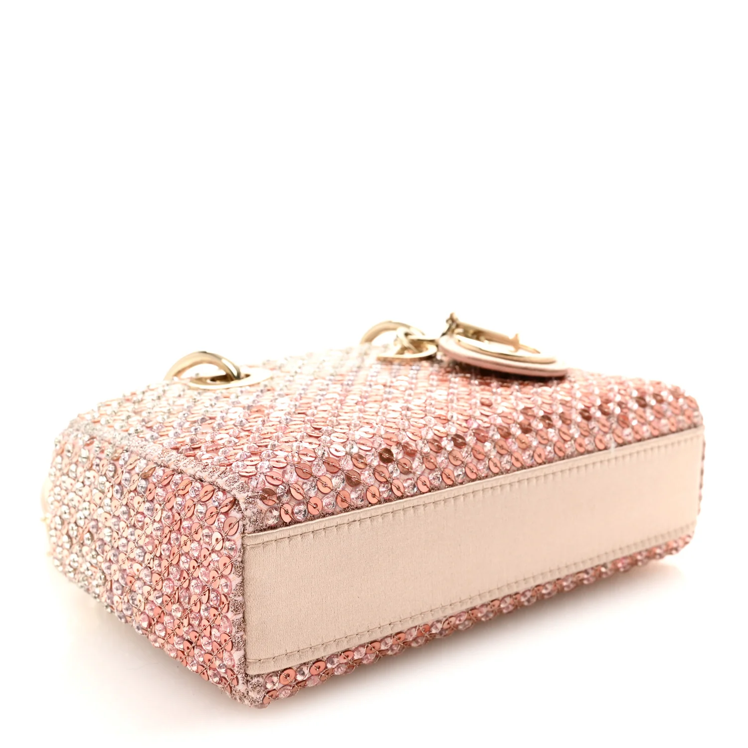 Satin Crystal Sequins Embroidered Micro Lady D-Joy Pink - Image 4