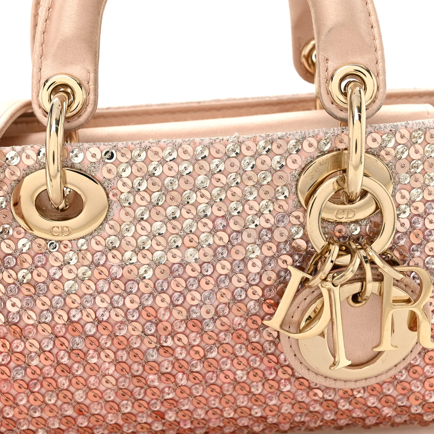 Satin Crystal Sequins Embroidered Micro Lady D-Joy Pink - Image 8