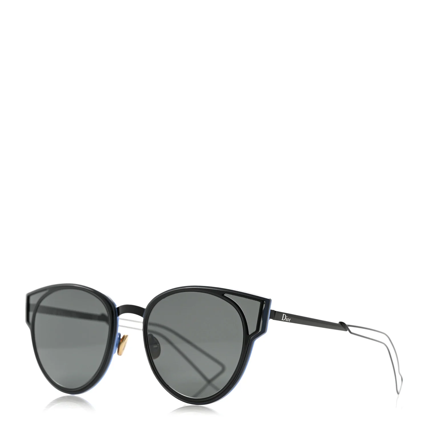 Sculpt Cat Eye Sunglasses Black Blue