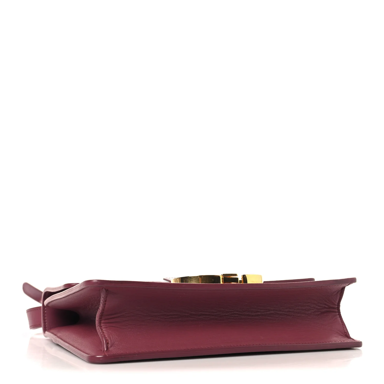 Smooth Calfskin 30 Montaigne Flap Bag Burgundy - Image 3