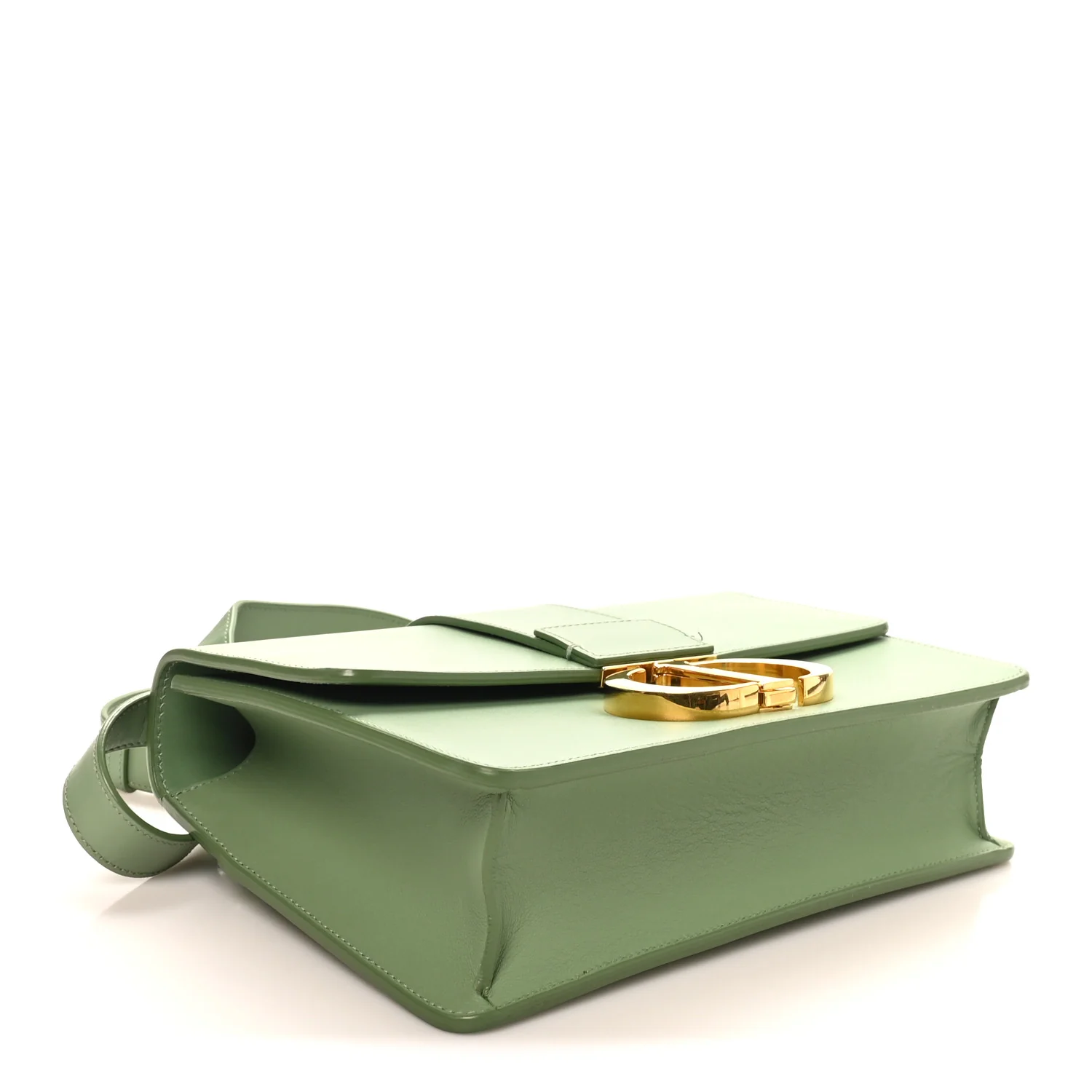 Smooth Calfskin 30 Montaigne Flap Bag Mint Green - Image 4