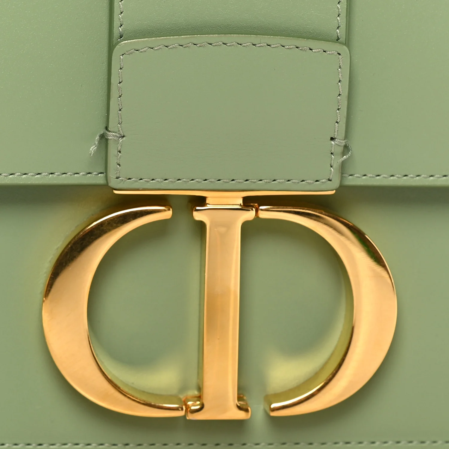 Smooth Calfskin 30 Montaigne Flap Bag Mint Green - Image 8