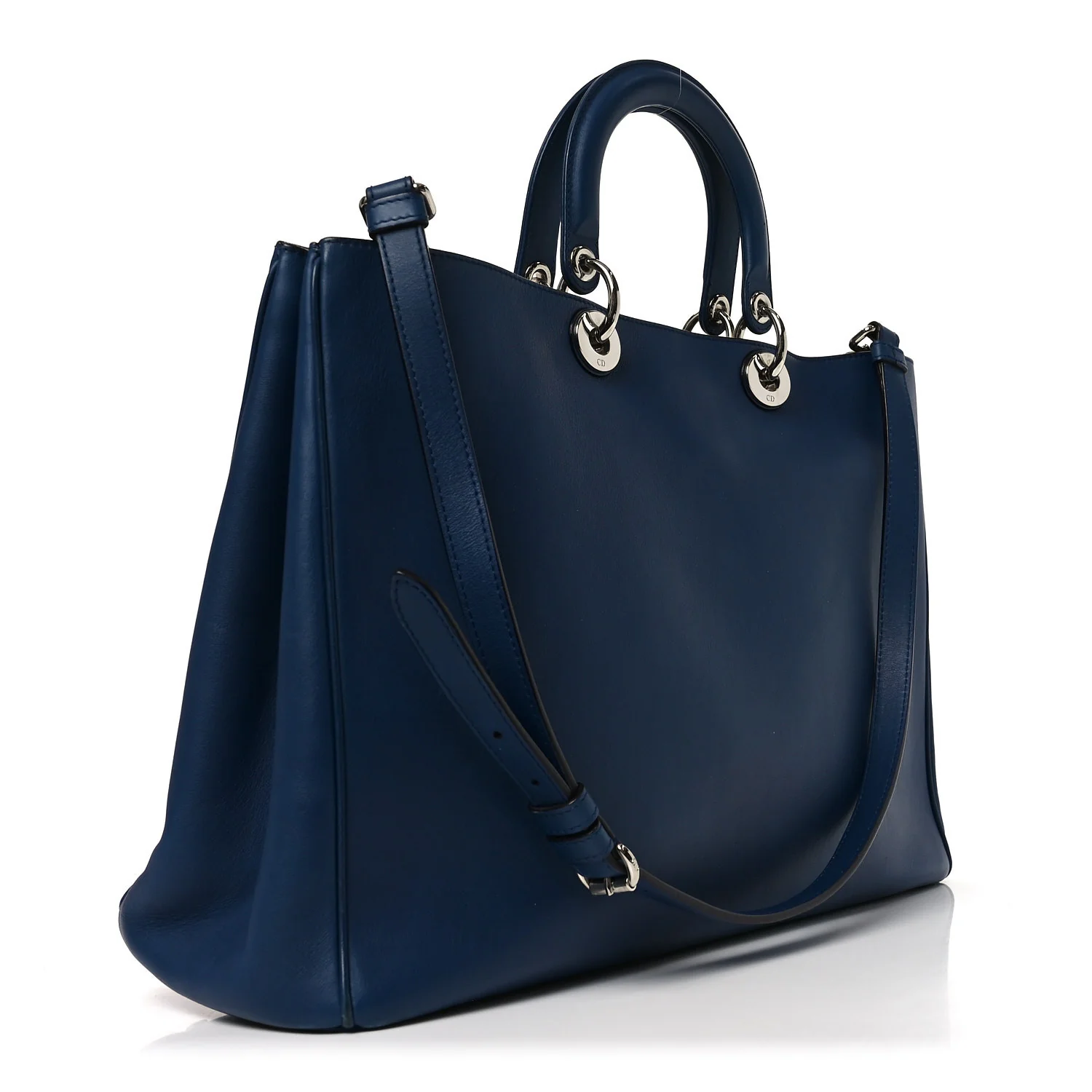 Smooth Calfskin Large Diorissimo Tote Blue - Image 2