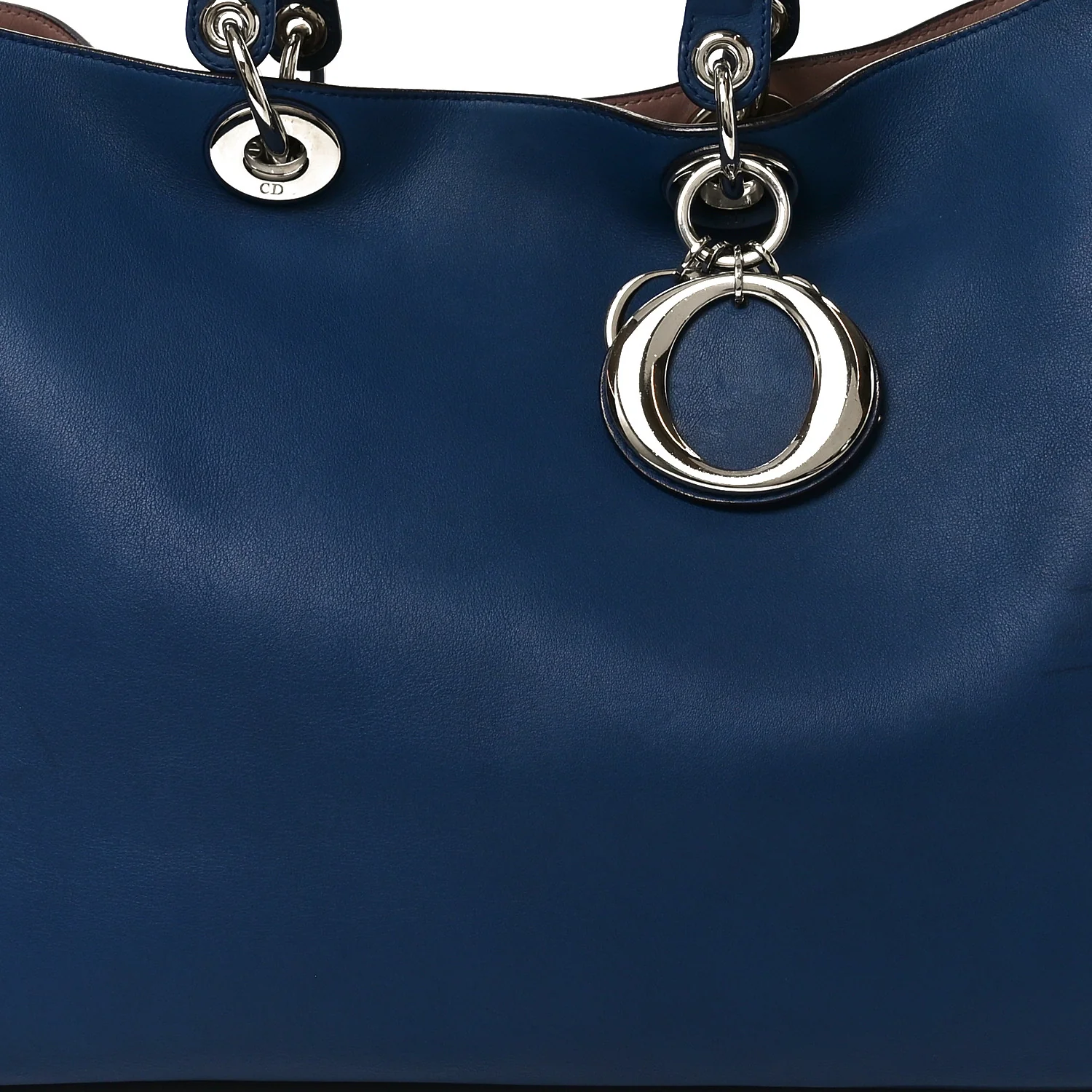 Smooth Calfskin Large Diorissimo Tote Blue - Image 7