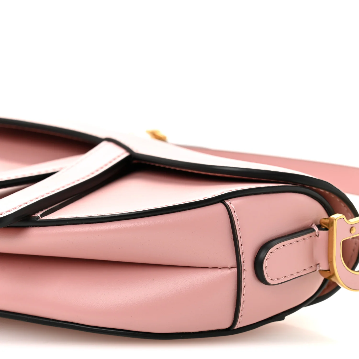 Smooth Calfskin Mini Saddle Bag Antique Pink - Image 10