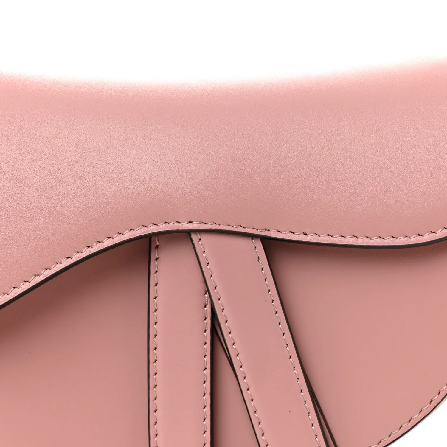 Smooth Calfskin Mini Saddle Bag Antique Pink - Image 8
