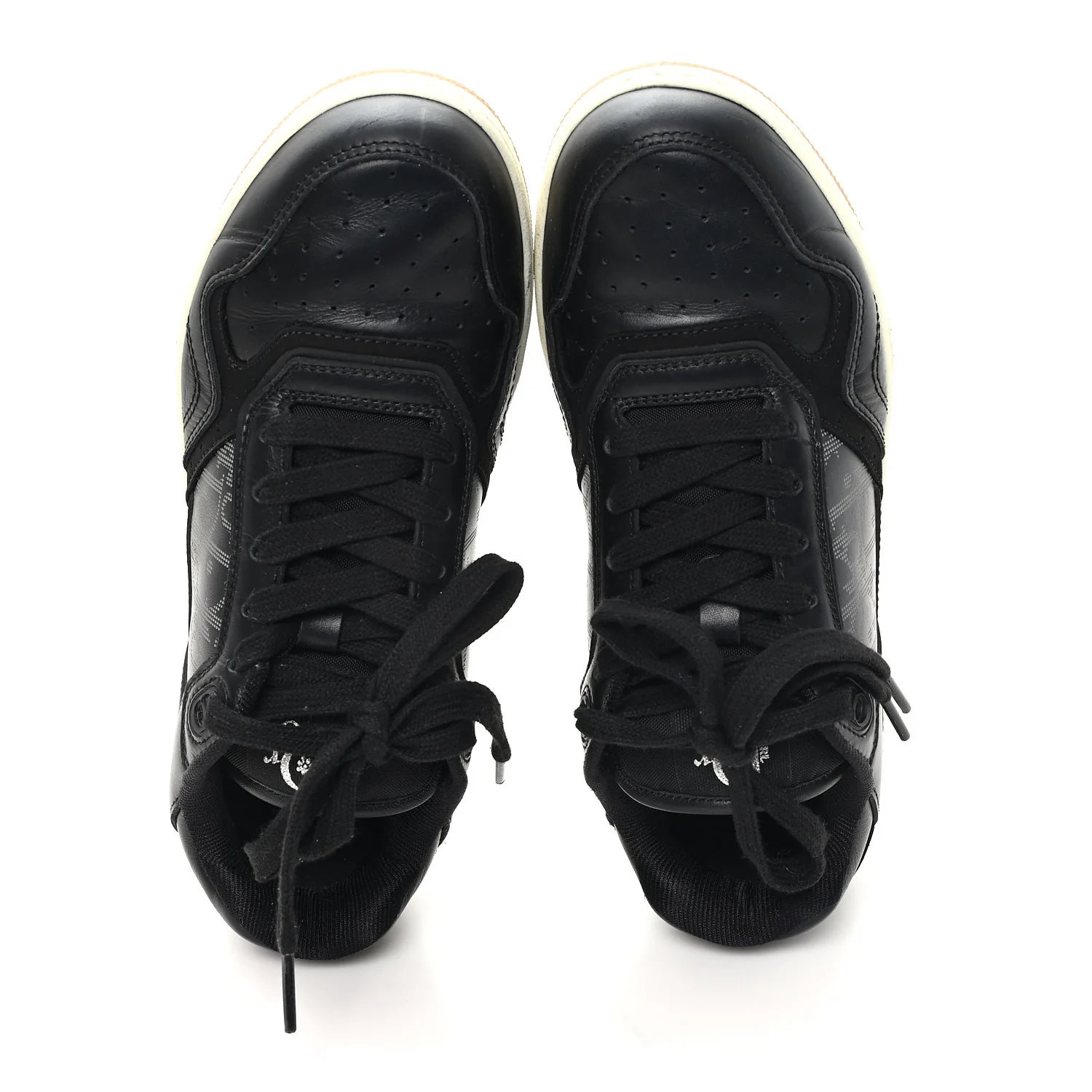 Smooth Calfskin Oblique Perforated Mens B27 Low Top Sneakers 39 Black Grey - Image 2
