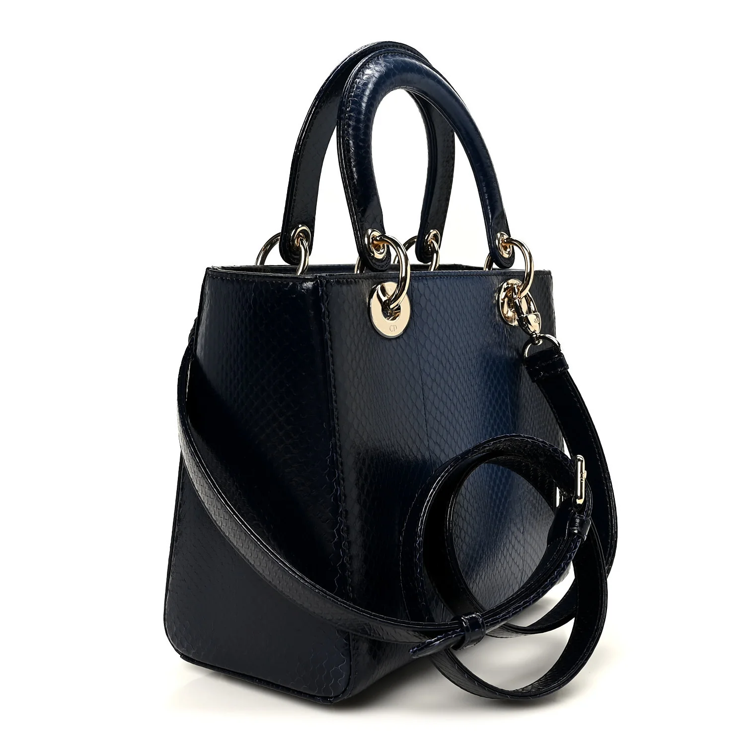 Snakeskin Medium Lady Dior Blue - Image 3