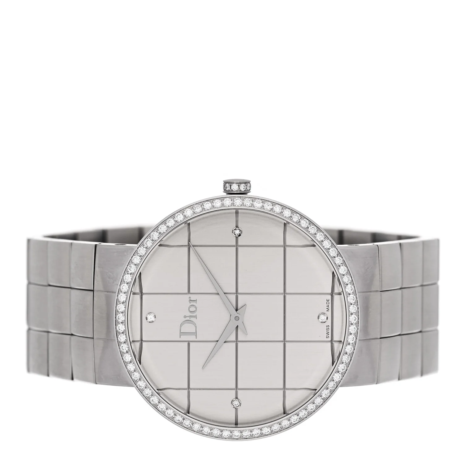 Stainless Steel Diamond Bezel 38mm La D De Dior Quartz Watch - Image 2