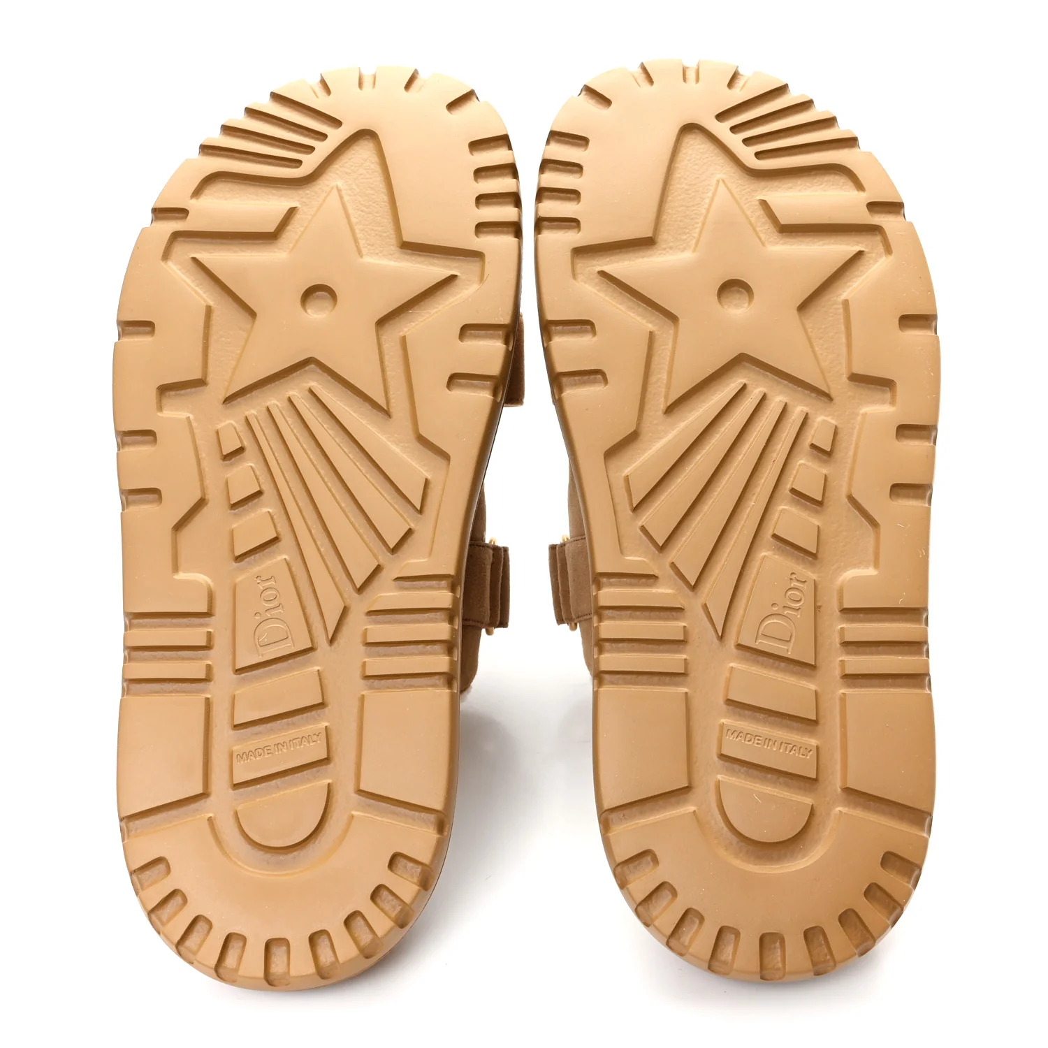 Suede Goatskin Shearling Dioract 10mm Slide Sandals 38.5 Chestnut - Image 6