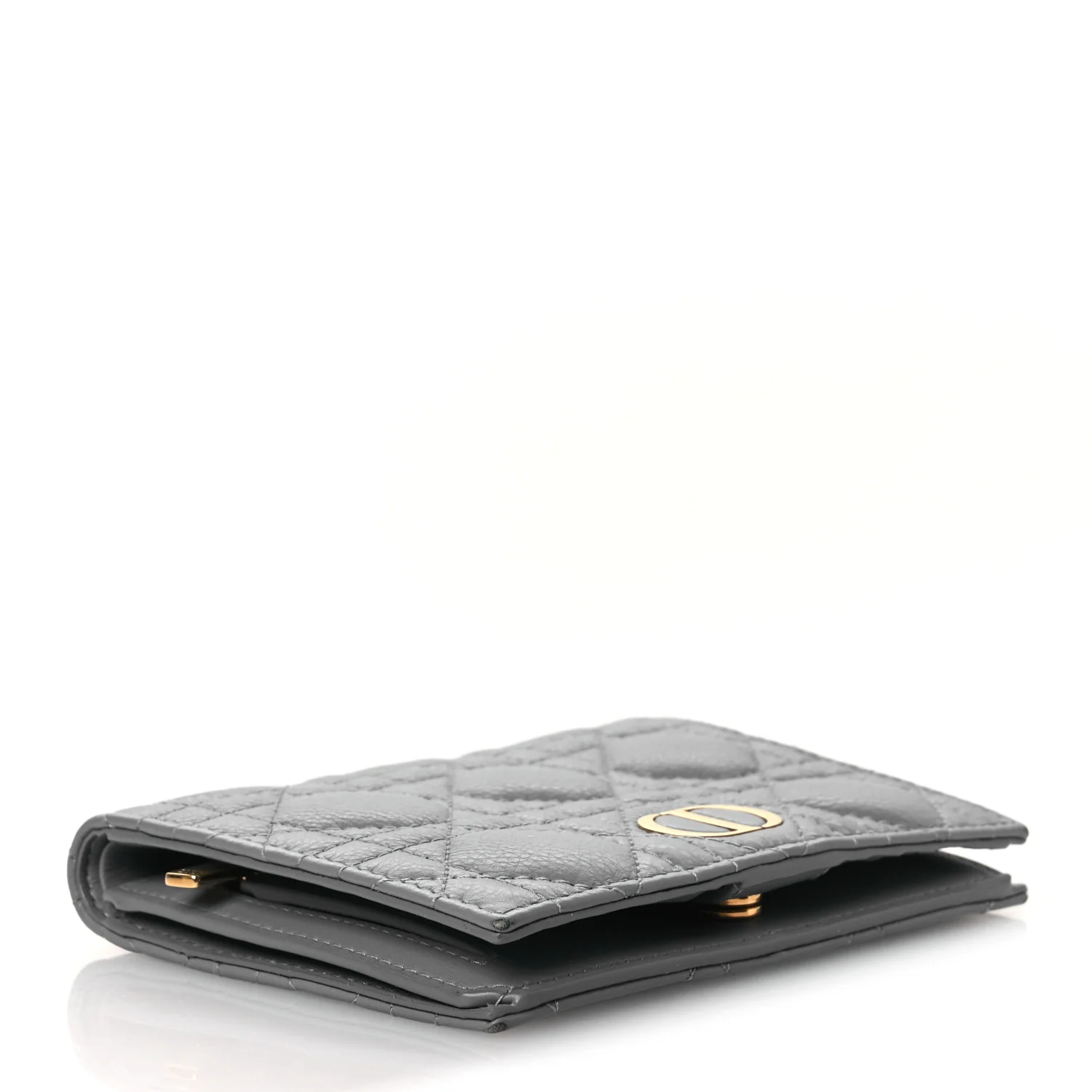 Supple Calfskin Cannage Caro Slim Wallet Cloud Blue - Image 4