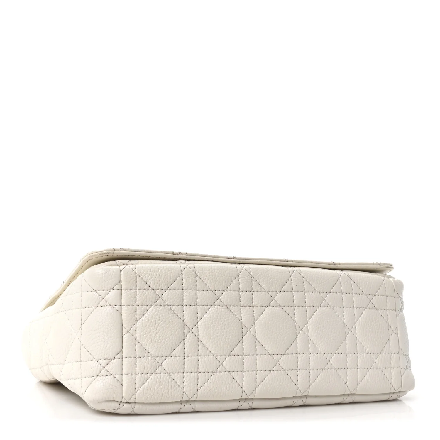 Supple Calfskin Cannage Medium Caro Bag Ivory - Image 4