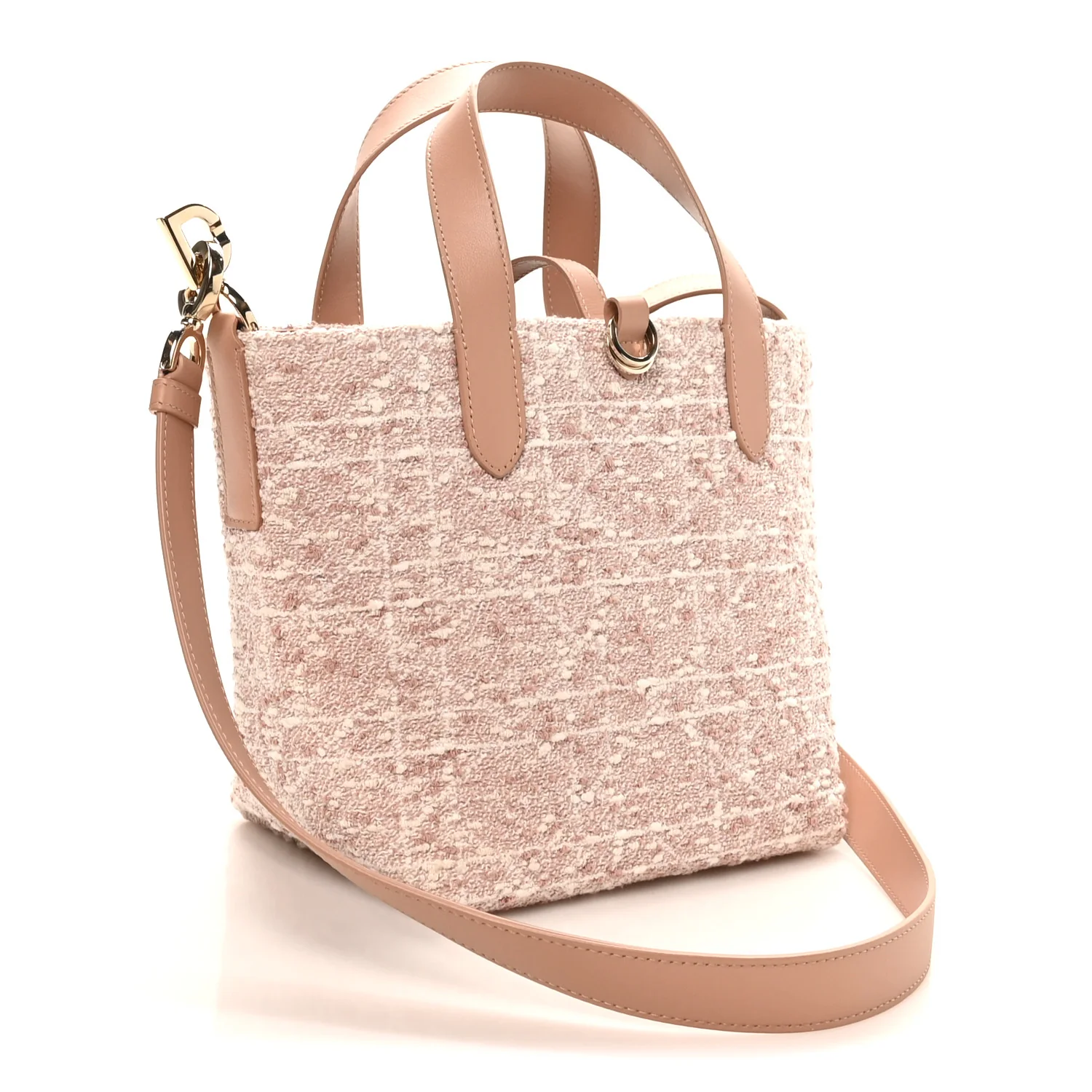Tweed Cannage Small Vertical Toujours Rose des Vents - Image 3