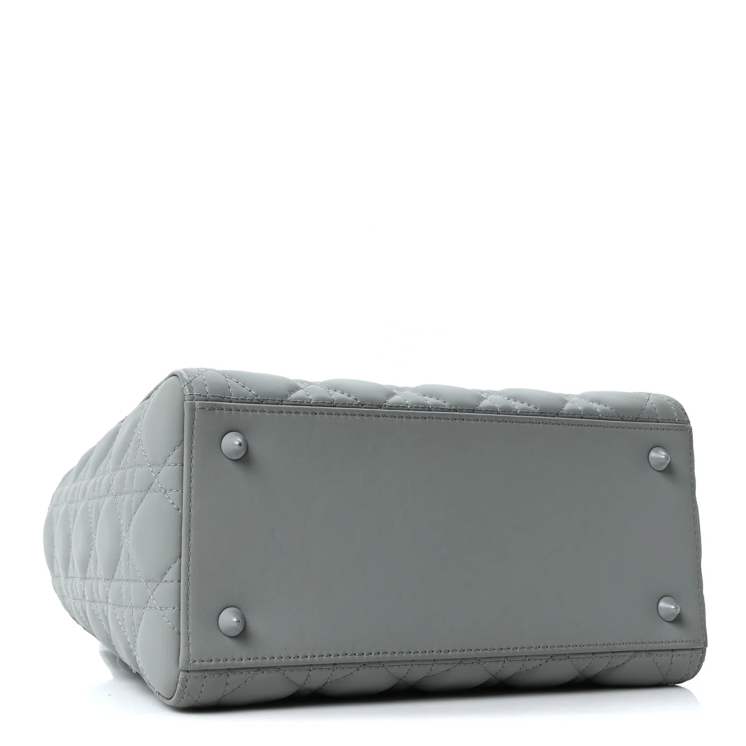 Ultra Matte Calfskin Cannage Medium Lady Dior Grey Stone - Image 4