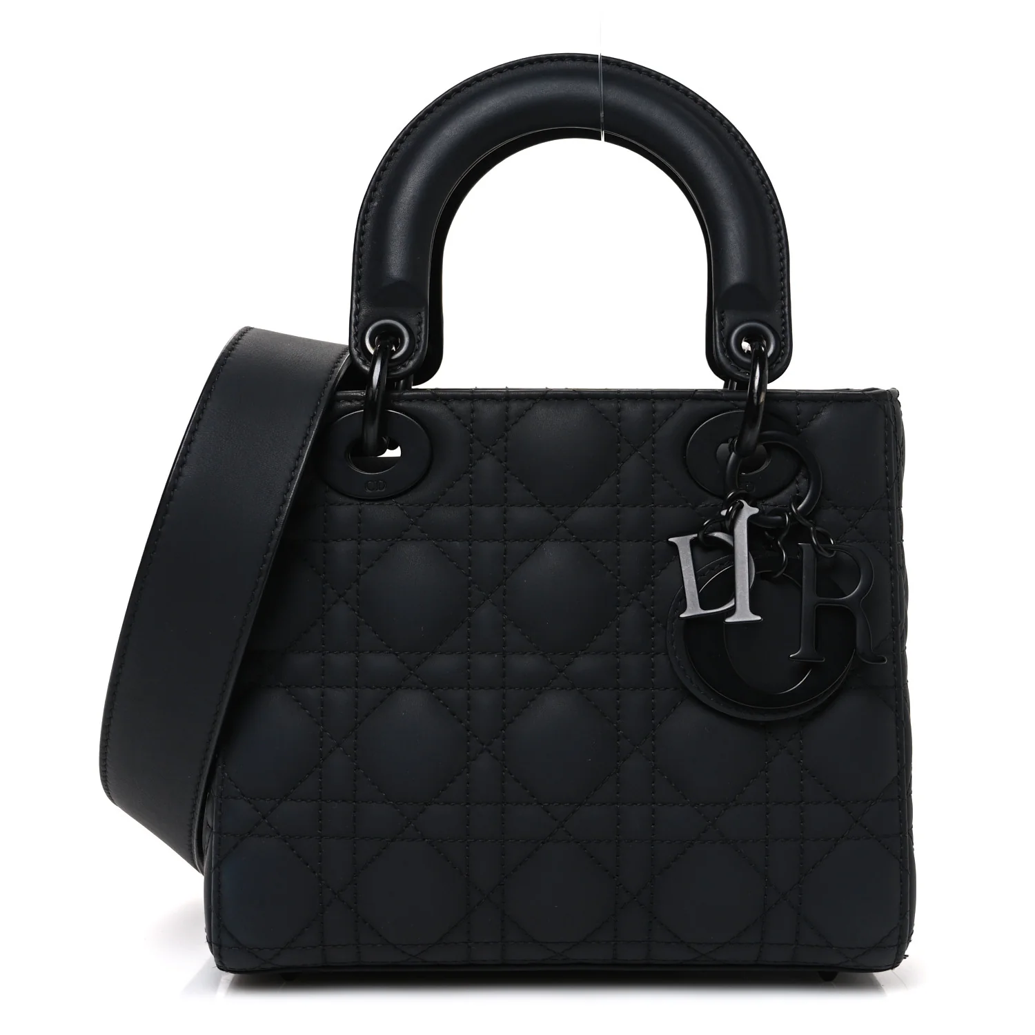 Ultra Matte Calfskin Cannage Small My ABCDior Lady Dior Black