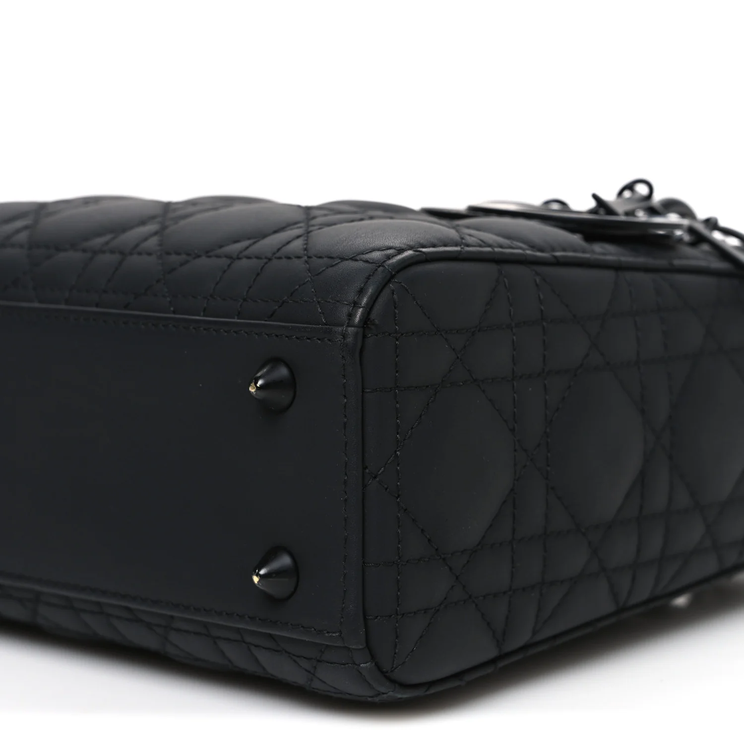 Ultra Matte Calfskin Cannage Small My ABCDior Lady Dior Black - Image 10
