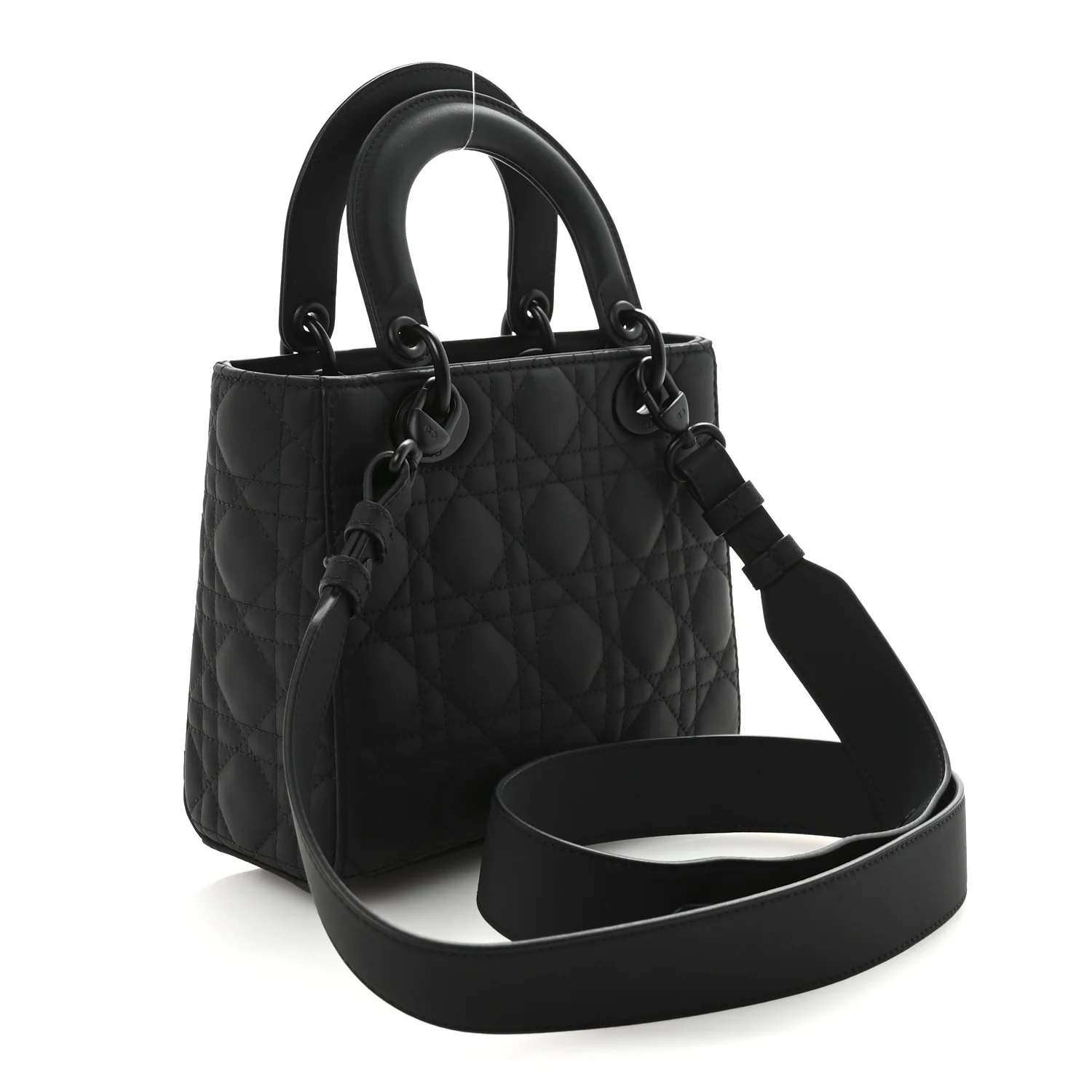 Ultra Matte Calfskin Cannage Small My ABCDior Lady Dior Black - Image 3