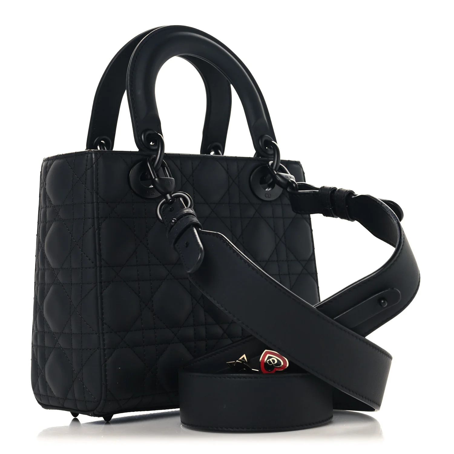 Ultra Matte Calfskin Cannage Small My ABCDior Lady Dior Black - Image 3