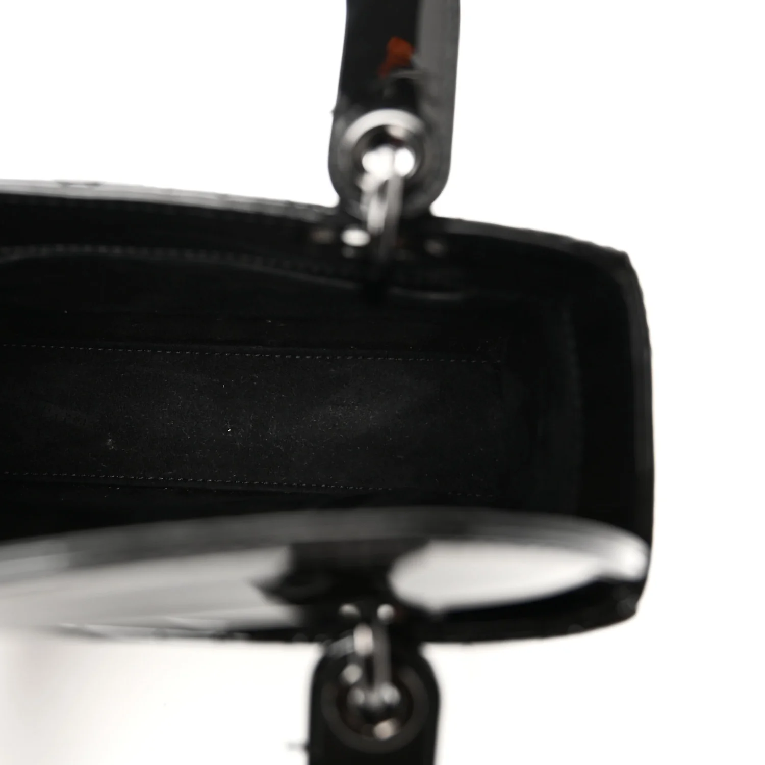 Ultraglossy Patent Cannage Small Lady Dior Black - Image 5